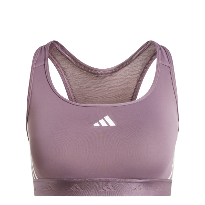 ADIDAS SportBH HYGLM SHAFIGWHITE Powerreact Training Medium Support Hyperglam Bra für Damen in der Farbe Lila Material: 89% Polyethylenterephthalat-REC/11% Elastan