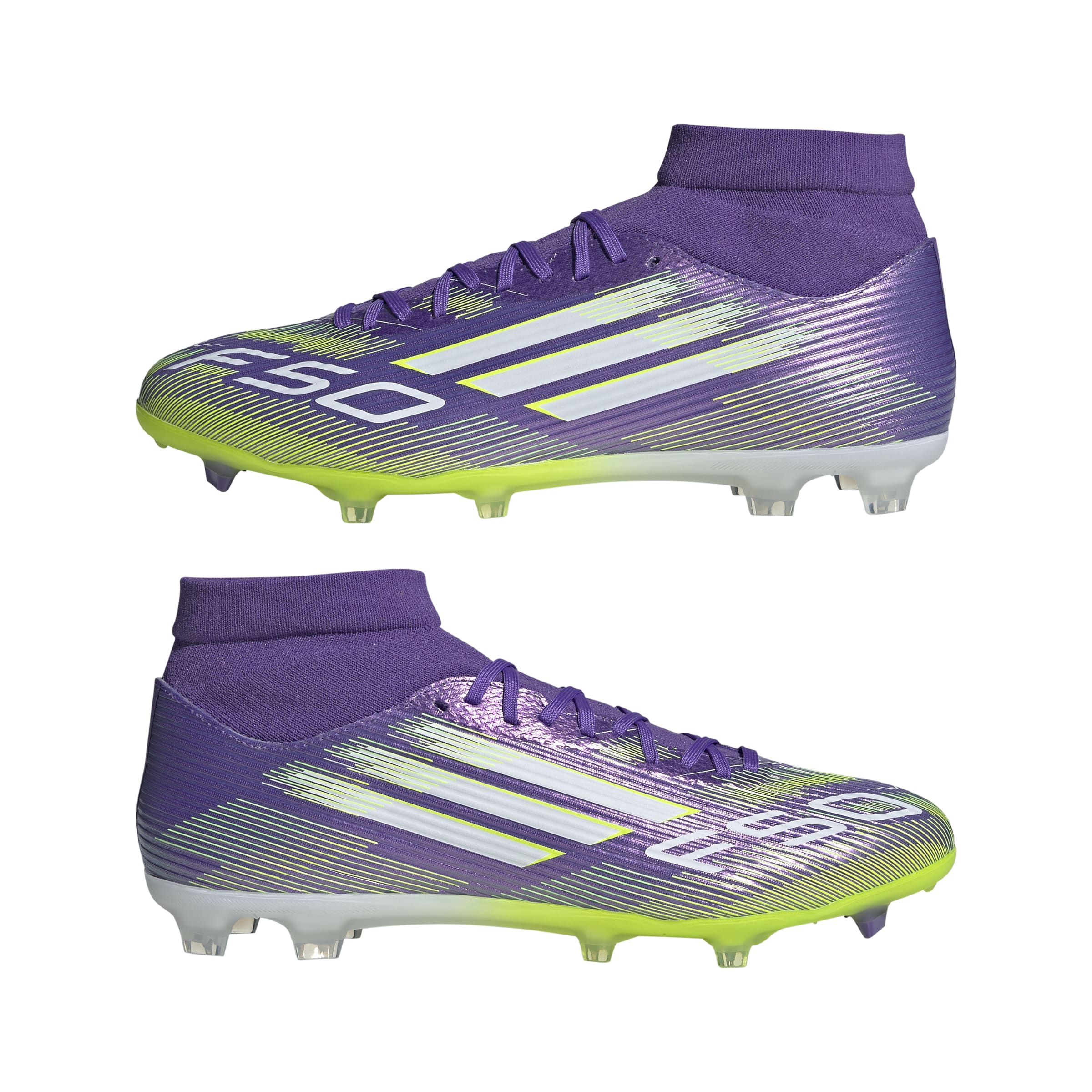 ADIDAS F50 LEAGUE MID FG/MG PURRUS/FTWWHT/LUCLEM – Bild 9
