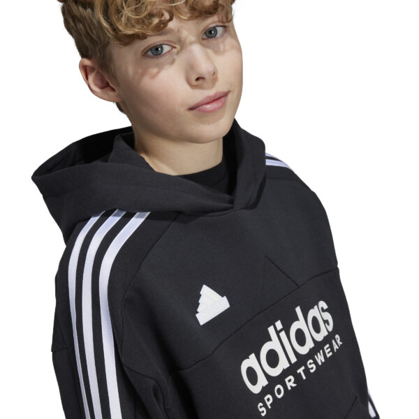 ADIDAS J HOT FL HOODIE BLACK/WHITE – Bild 4