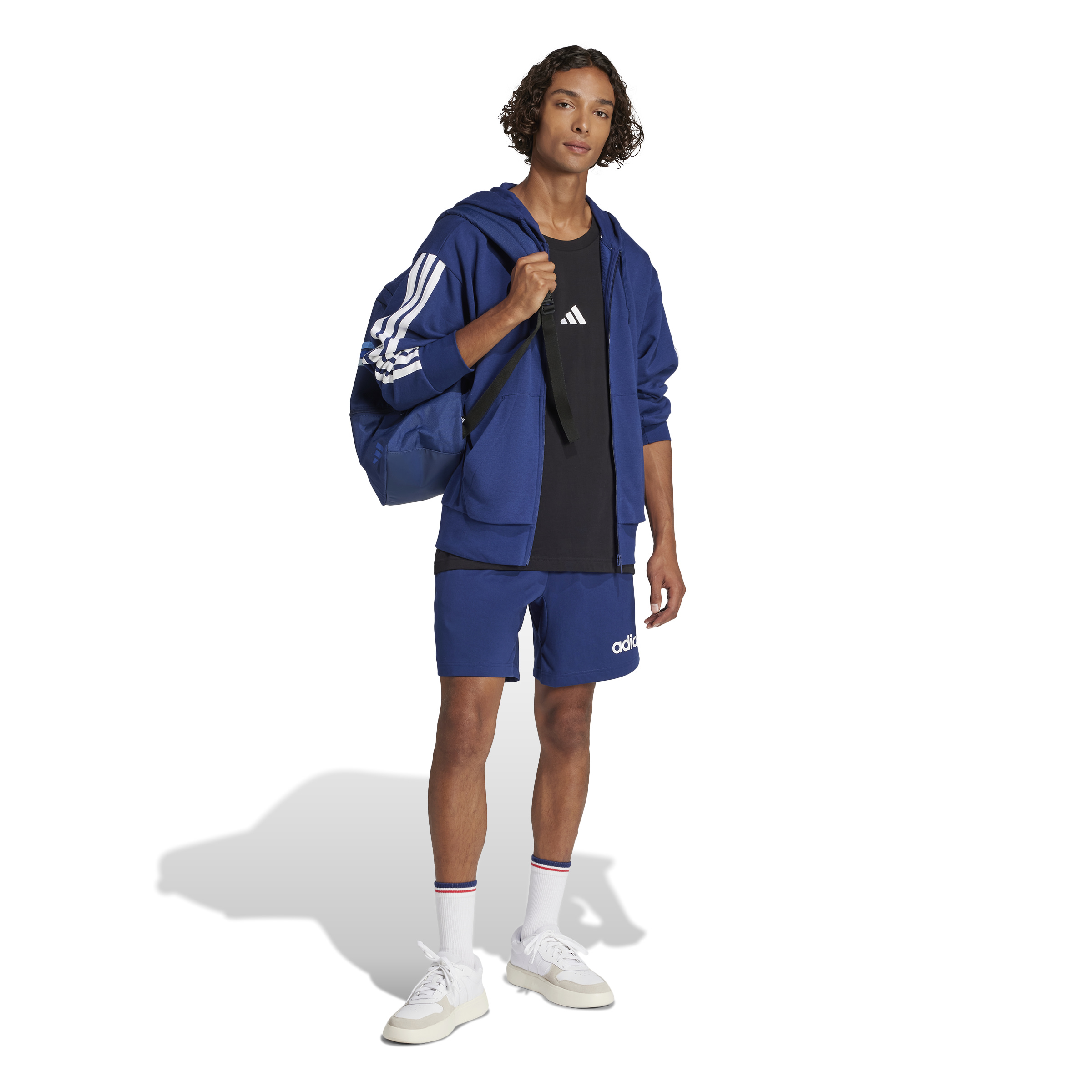 ADIDAS M 3S FT FZ HD DKBLUE/WHITE – Bild 6