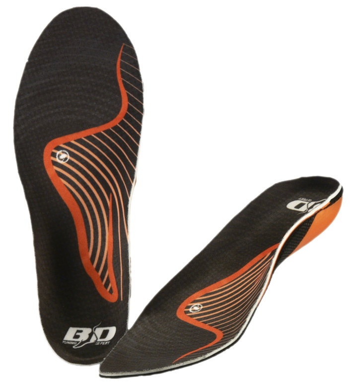 BOOTDOC BD Insoles STABILITY 7 High Arch SCHWARZ/ORANGE