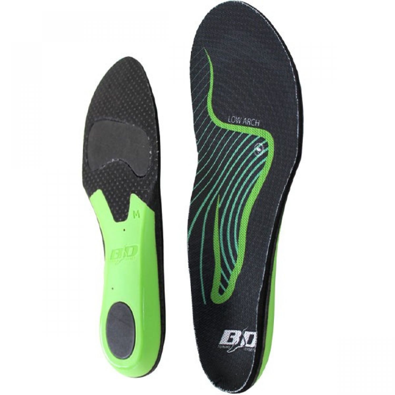 BOOTDOC BD Insoles STABILITY 7 Low Arch SCHWARZ/GRÜN