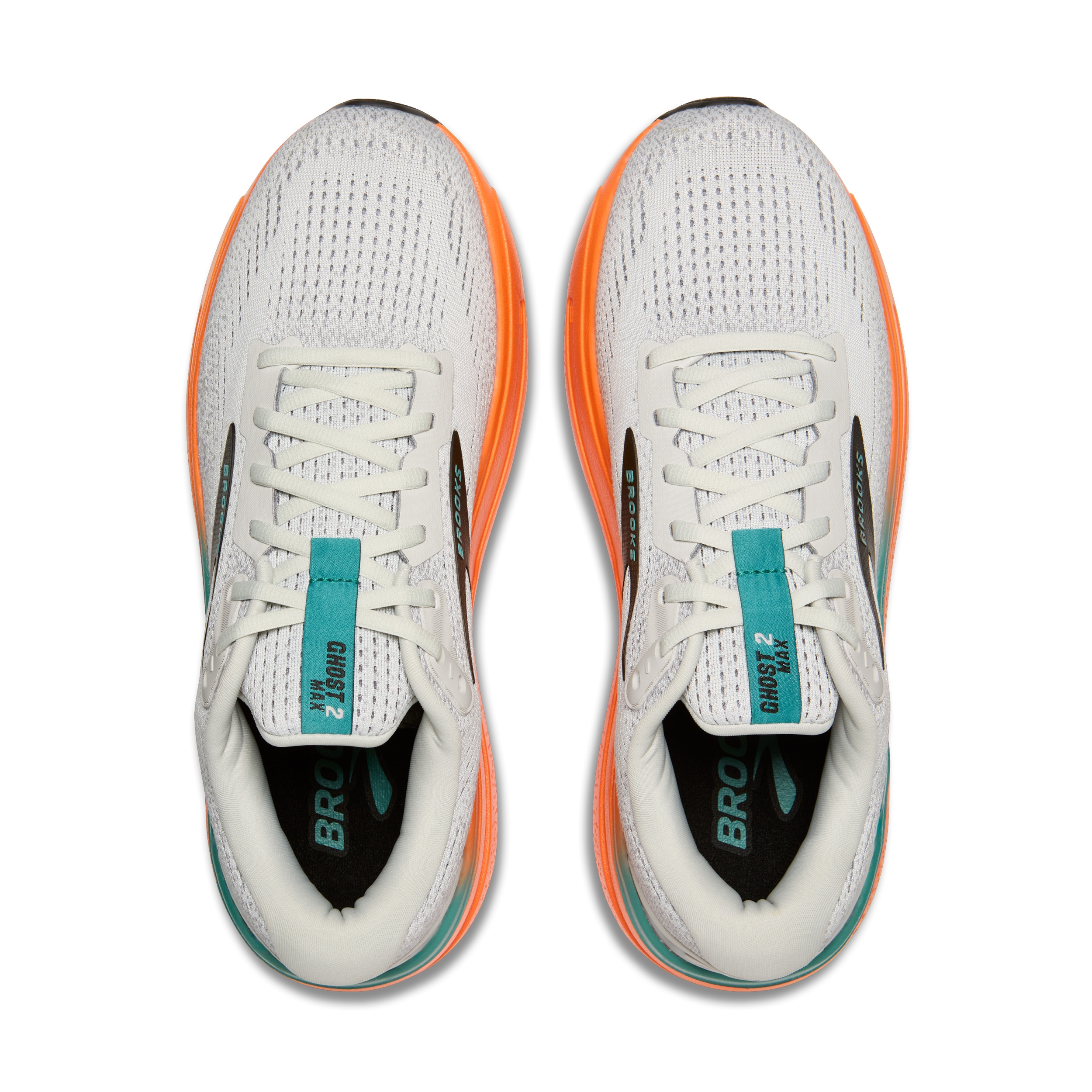 BROOKS Ghost Max 2 OYSTER MUSHROOM/ORANGE/TEAL – Bild 4