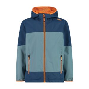 CMP KID JACKET FIX HOOD BLUESTEEL
