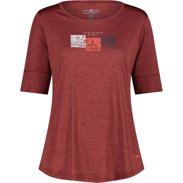 CMP WOMAN T-SHIRT GRANATA MEL.