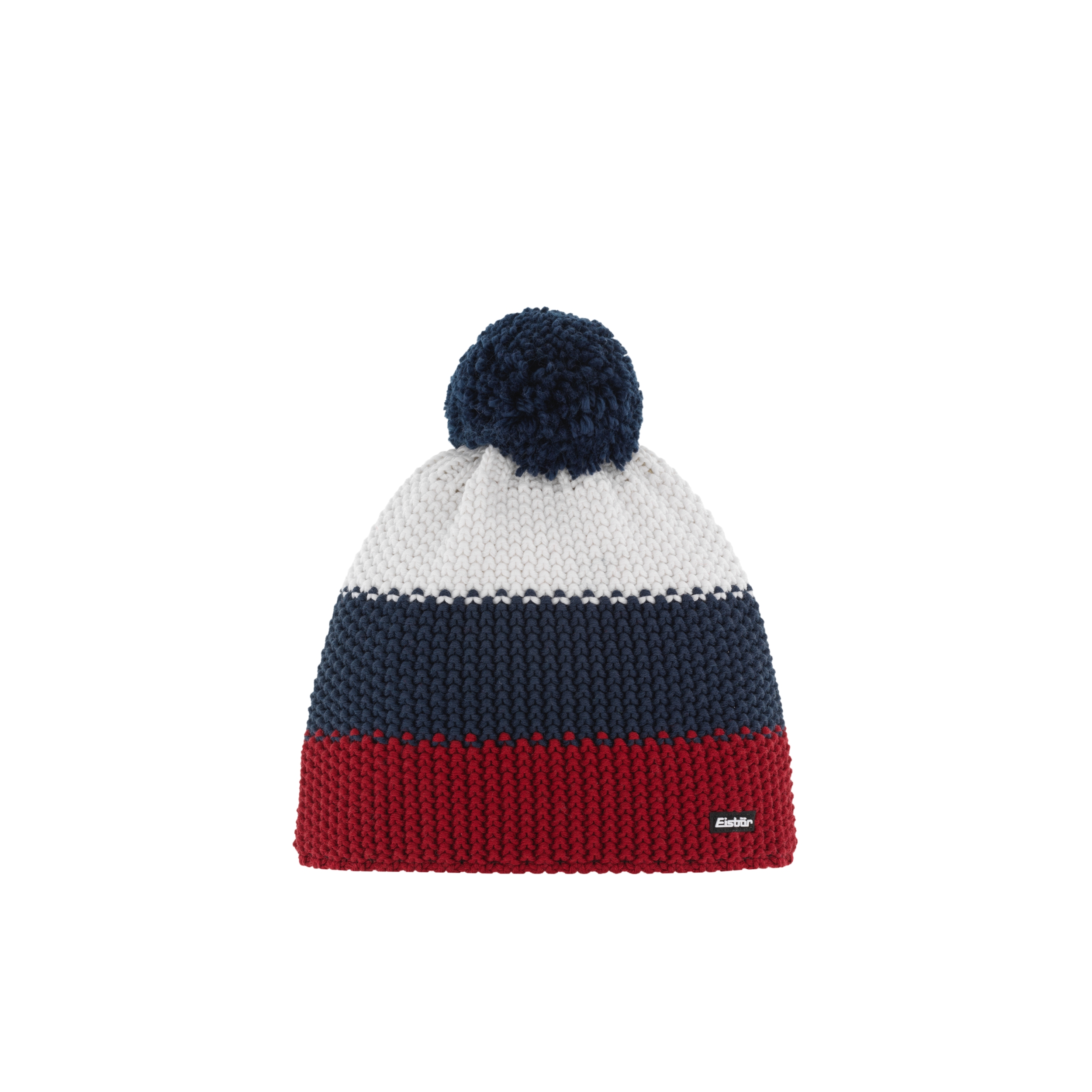 EISBÄR Star Pompon MÜ BURGUND-DARK COBALT-WHITE