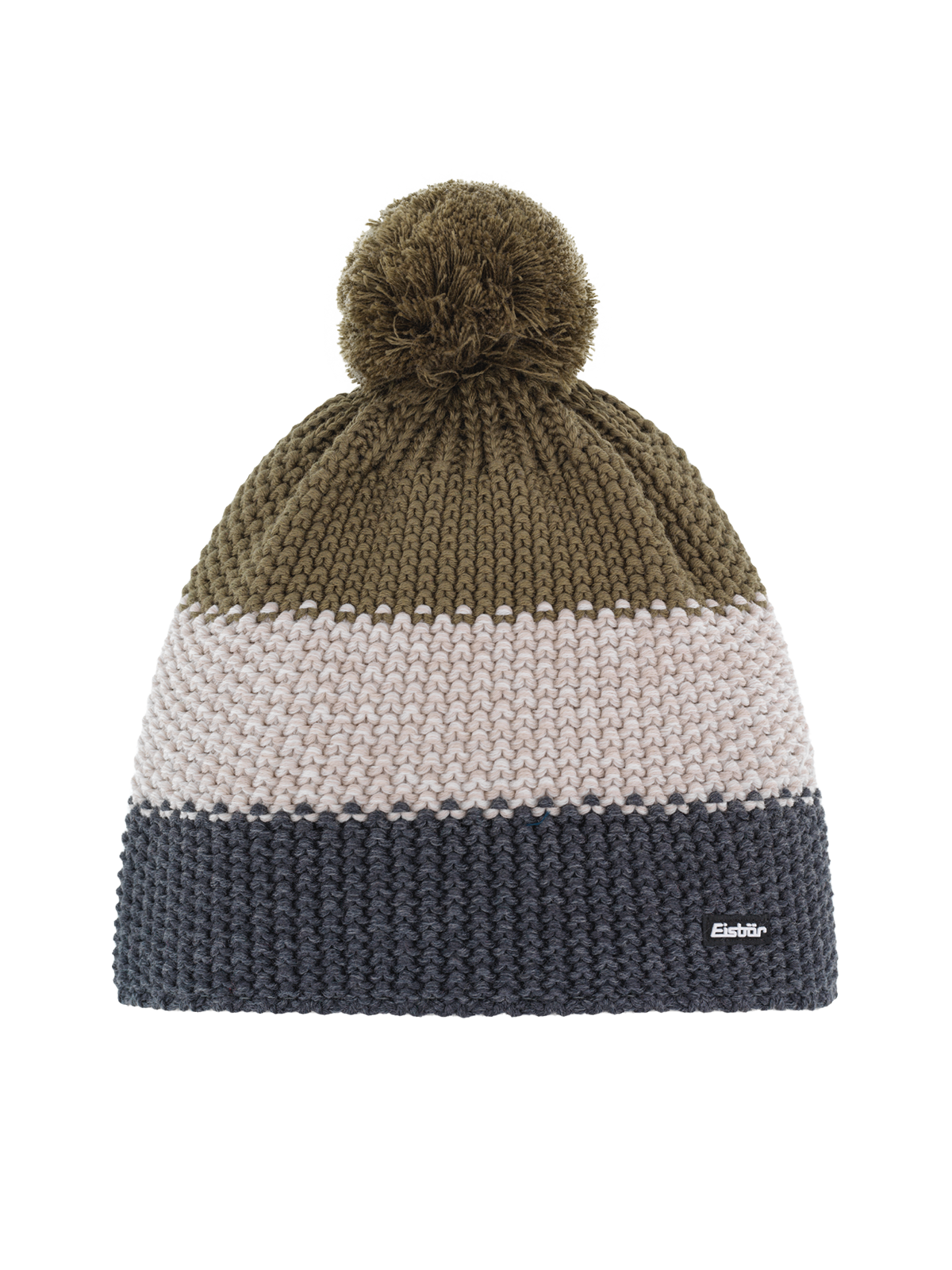 EISBÄR Star Pompon MÜ RL GRAFITMELE-SILVERMELE-KHAKI GR