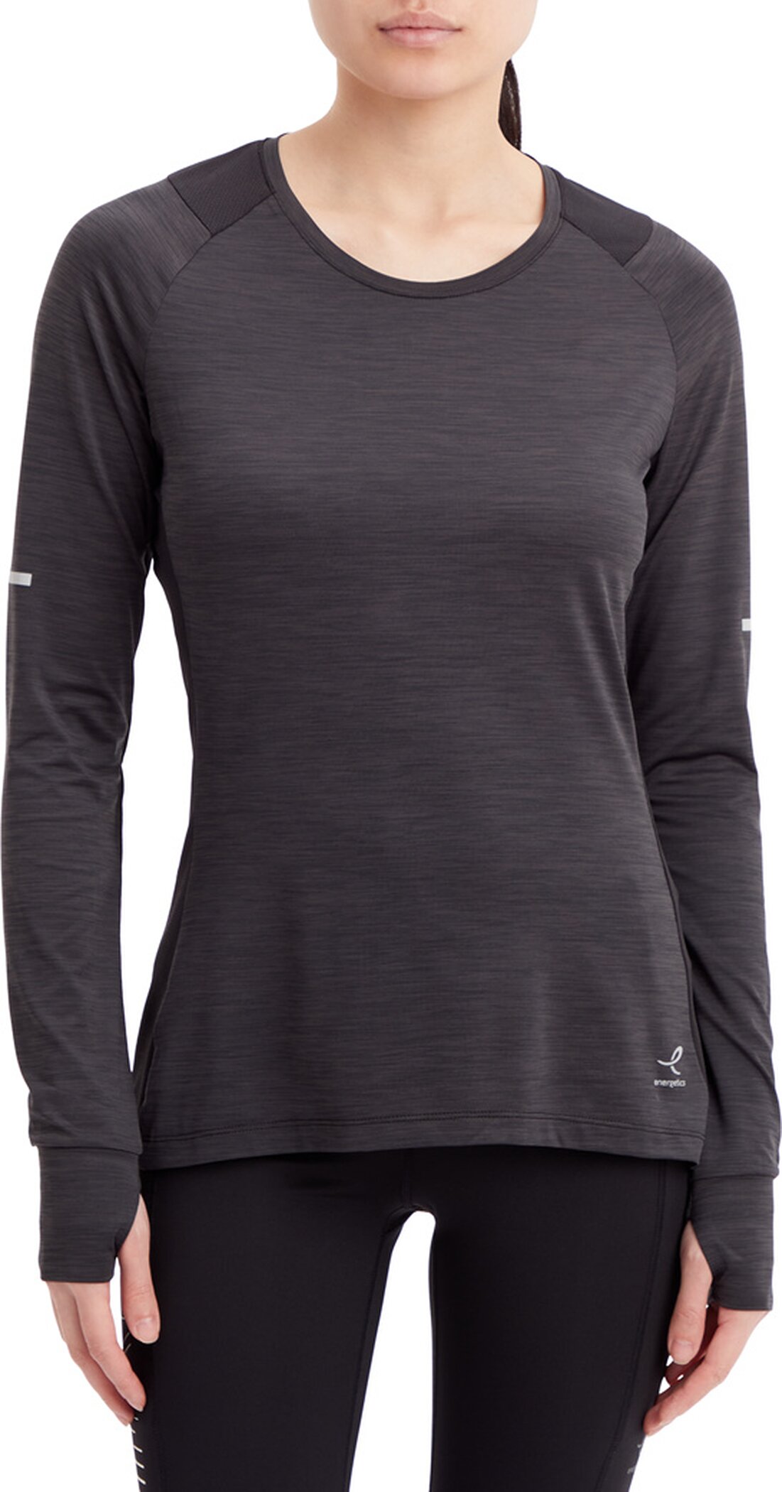 ENERGETICS Da.-Langarmshirt Evii L/S W MELANGE/BLACK/BLACK – Bild 4