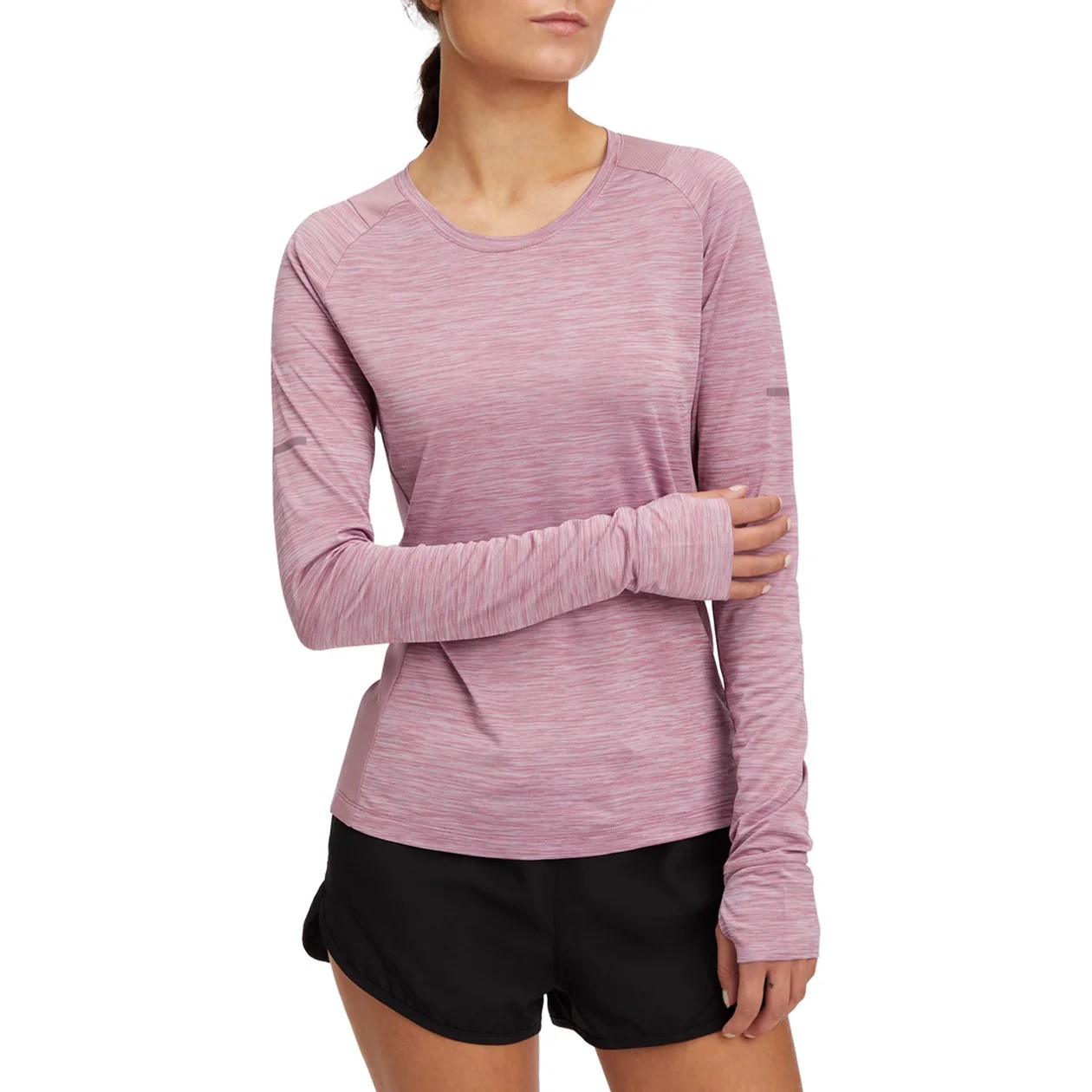 ENERGETICS Da.-Langarmshirt Evii L/S W MELANGE/VIOLET/LILAC – Bild 2