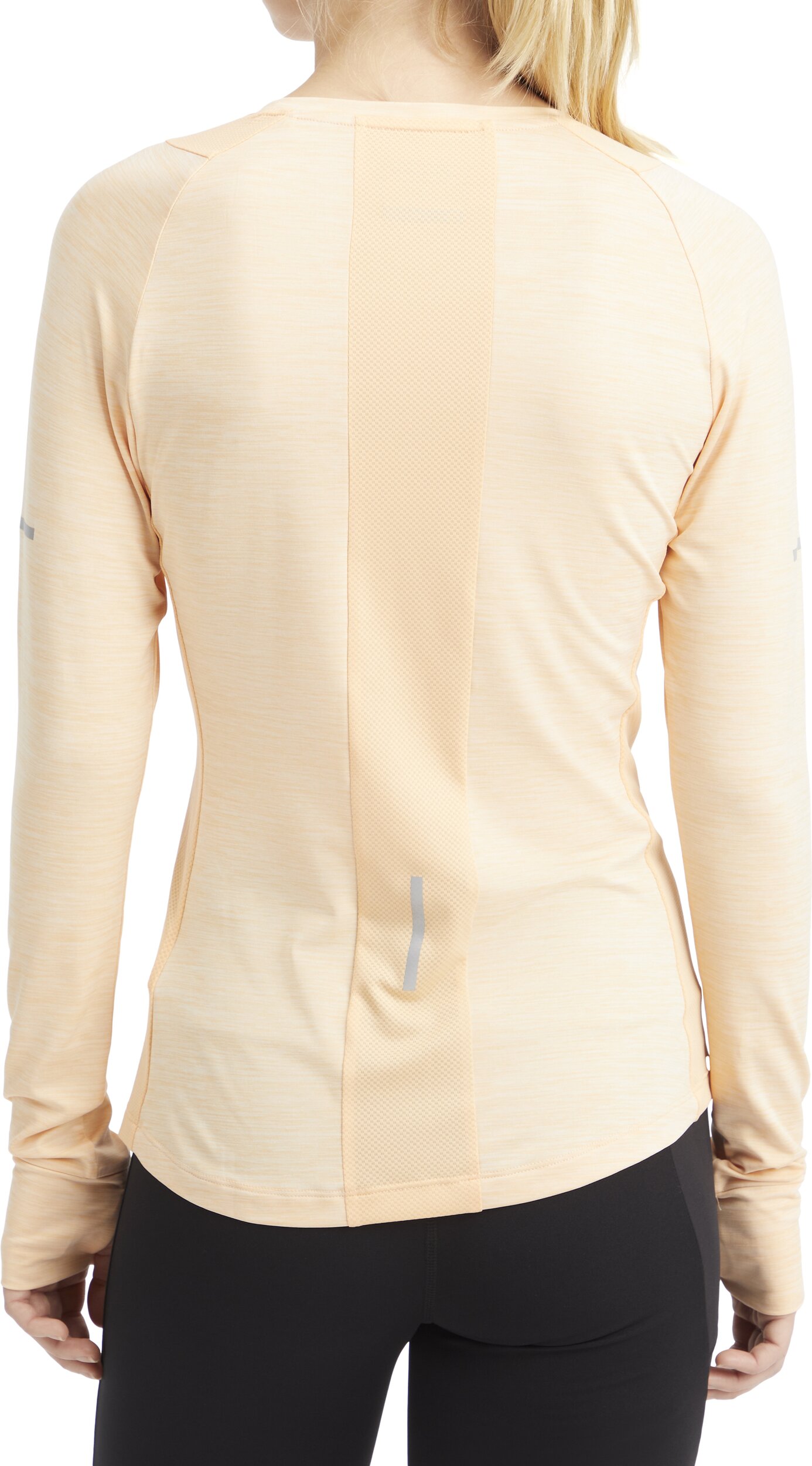 ENERGETICS Da.-Langarmshirt Evii L/S W MELANGE/ORANGE LIGHT