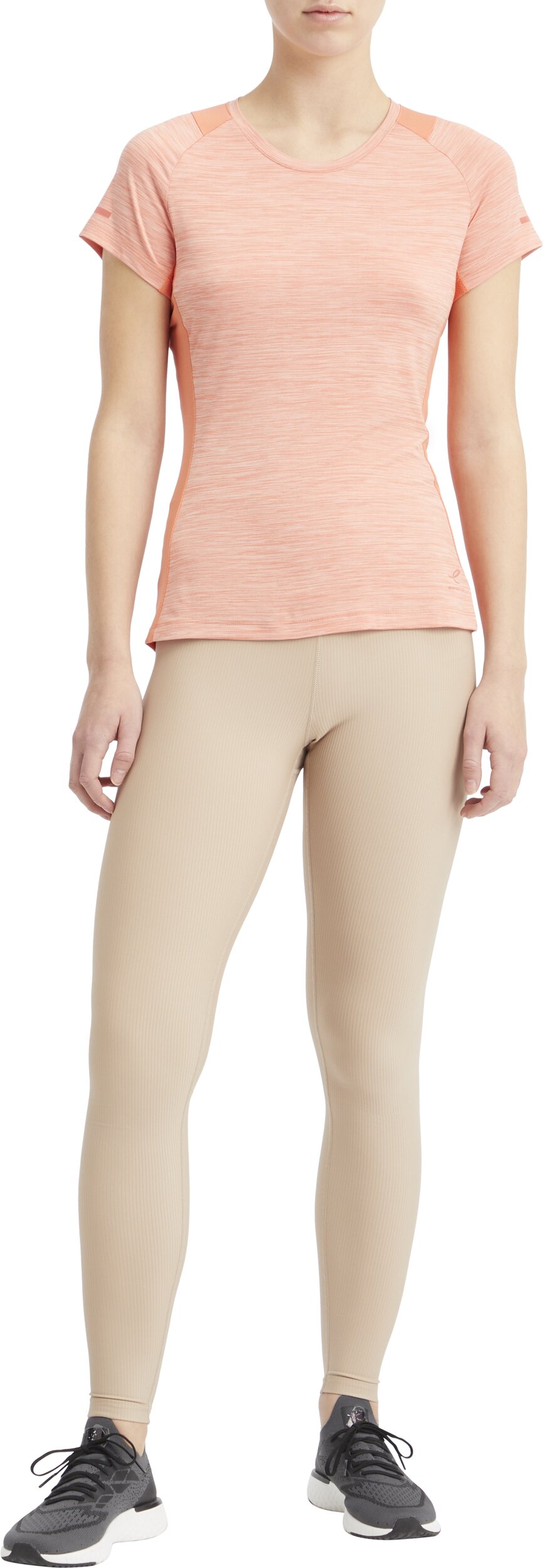 ENERGETICS Da.-T-Shirt Evii SS W MELANGE/RED LIGHT/RE – Bild 3