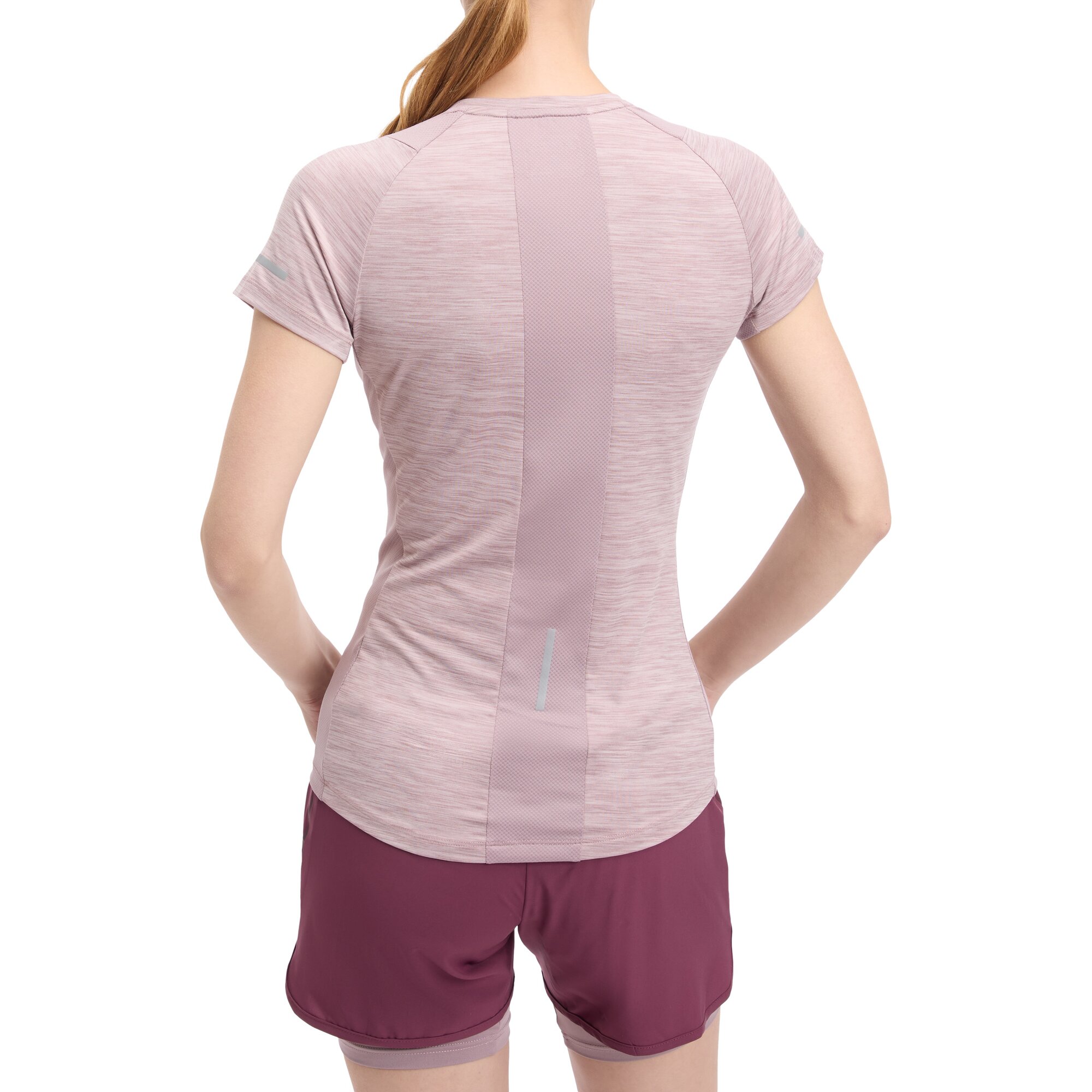 ENERGETICS Da.-T-Shirt Evii SS W MELANGE/LILAC DARK/R – Bild 2