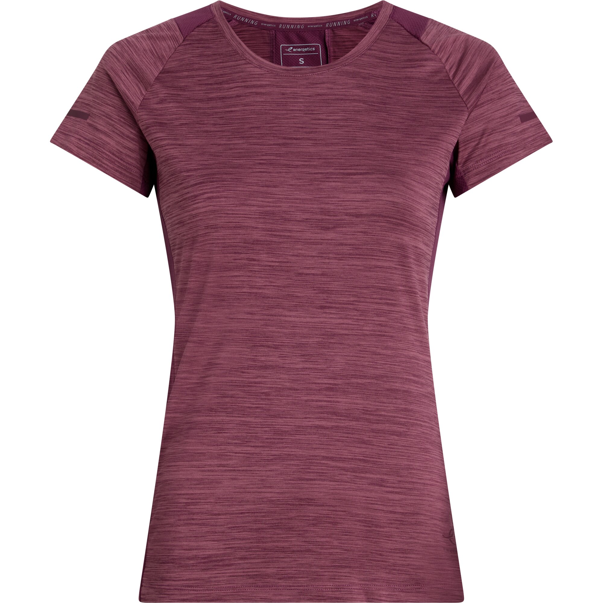 ENERGETICS Da.-T-Shirt Evii SS W MELANGE/RED WINE/RED