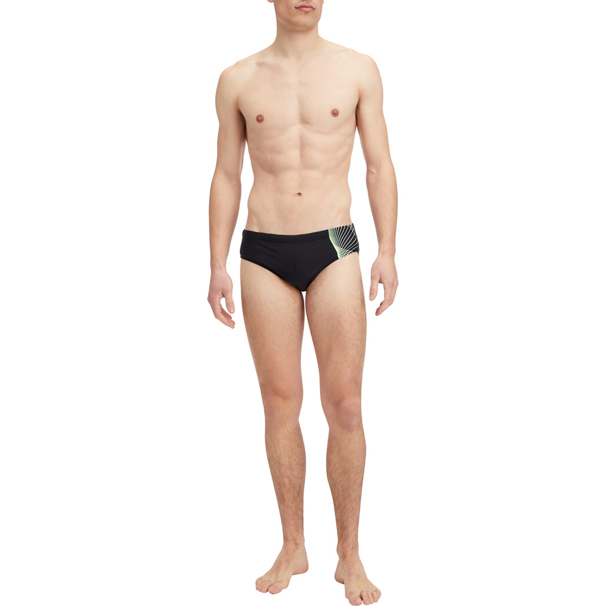 ENERGETICS He.-Badehose Norm Briefs M BLACK/GREEN LIME – Bild 3