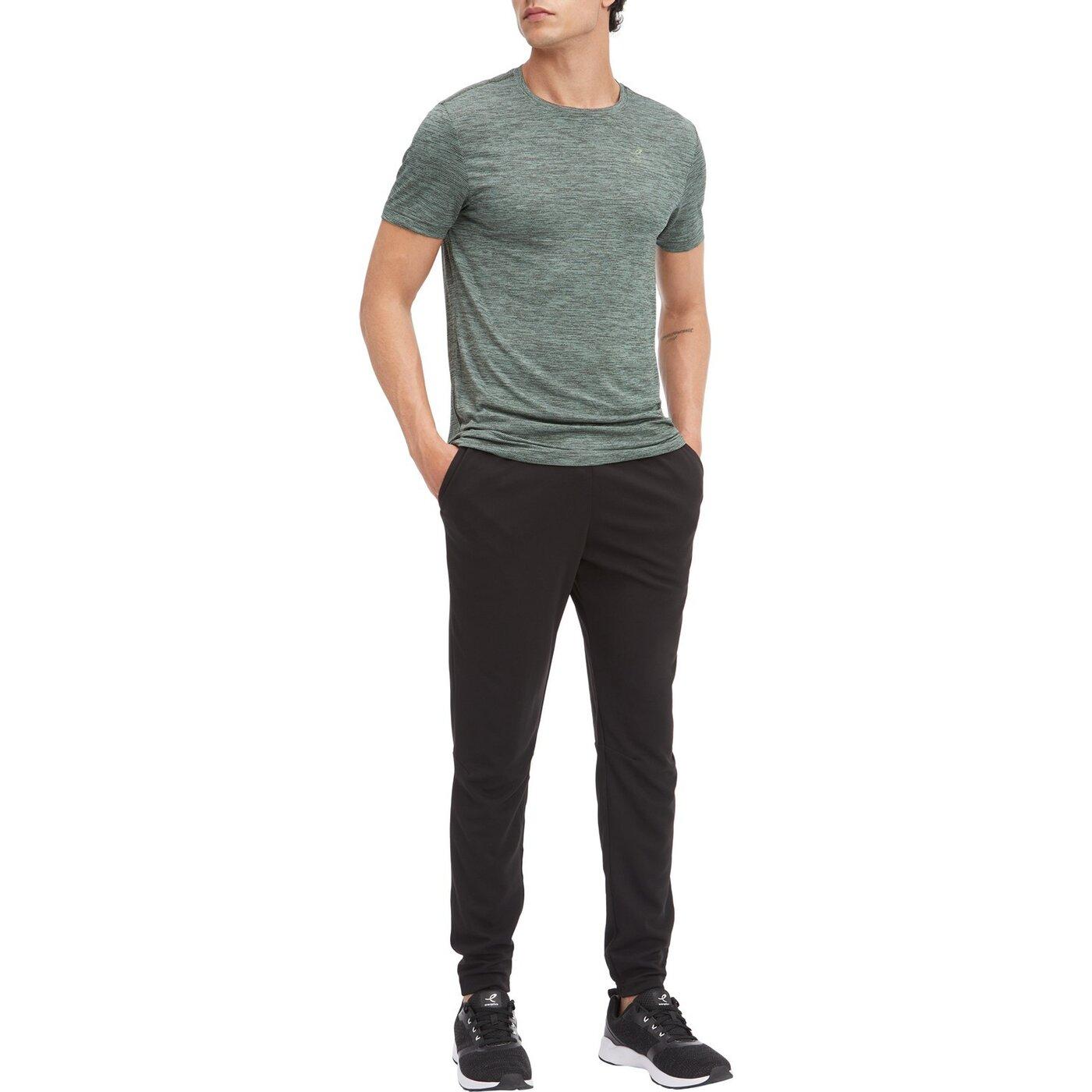 ENERGETICS He.-T-Shirt Telly SS M MELANGE/GREEN DARK/G – Bild 2