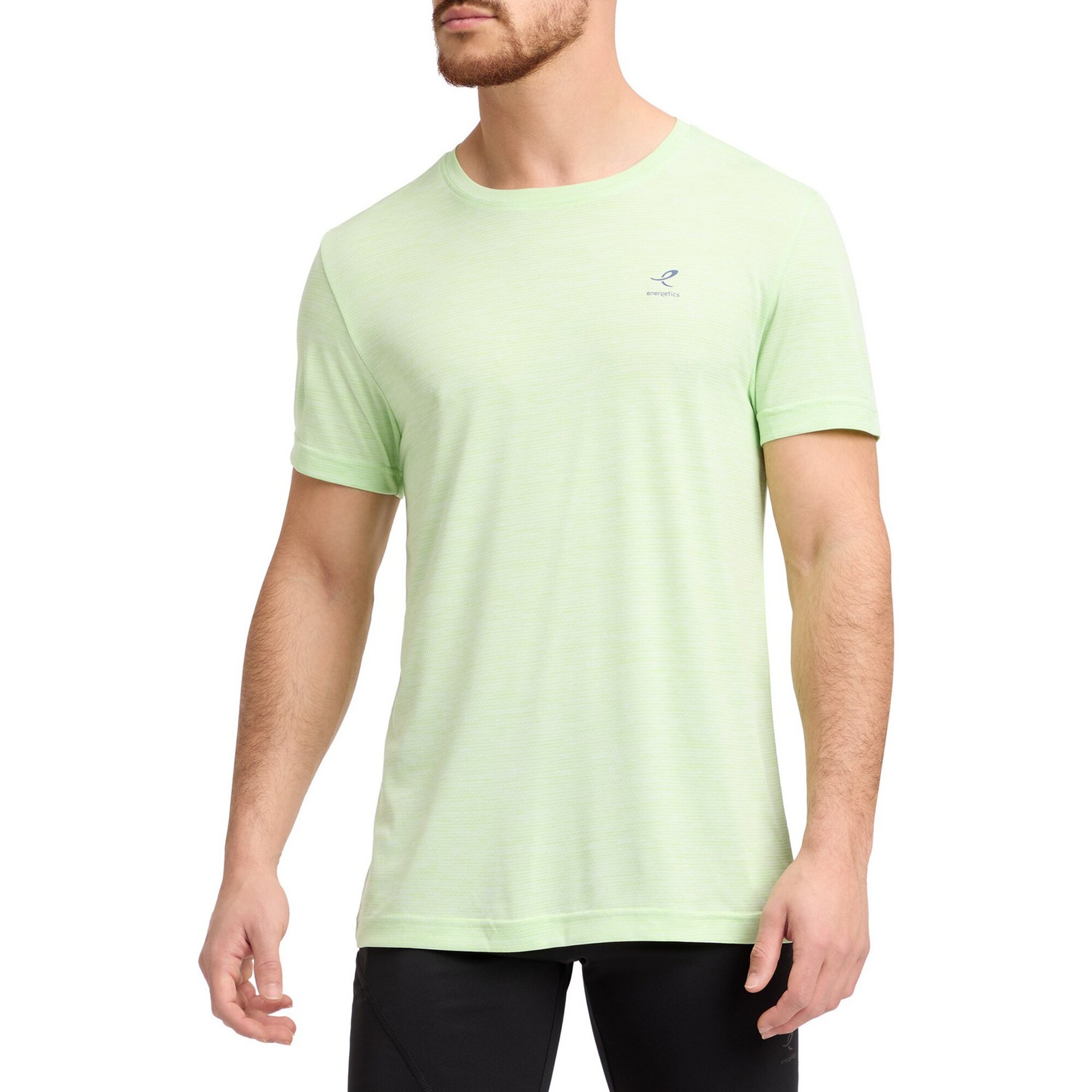 ENERGETICS He.-T-Shirt Telly SS M MELANGE/GREEN LIGHT/ – Bild 2