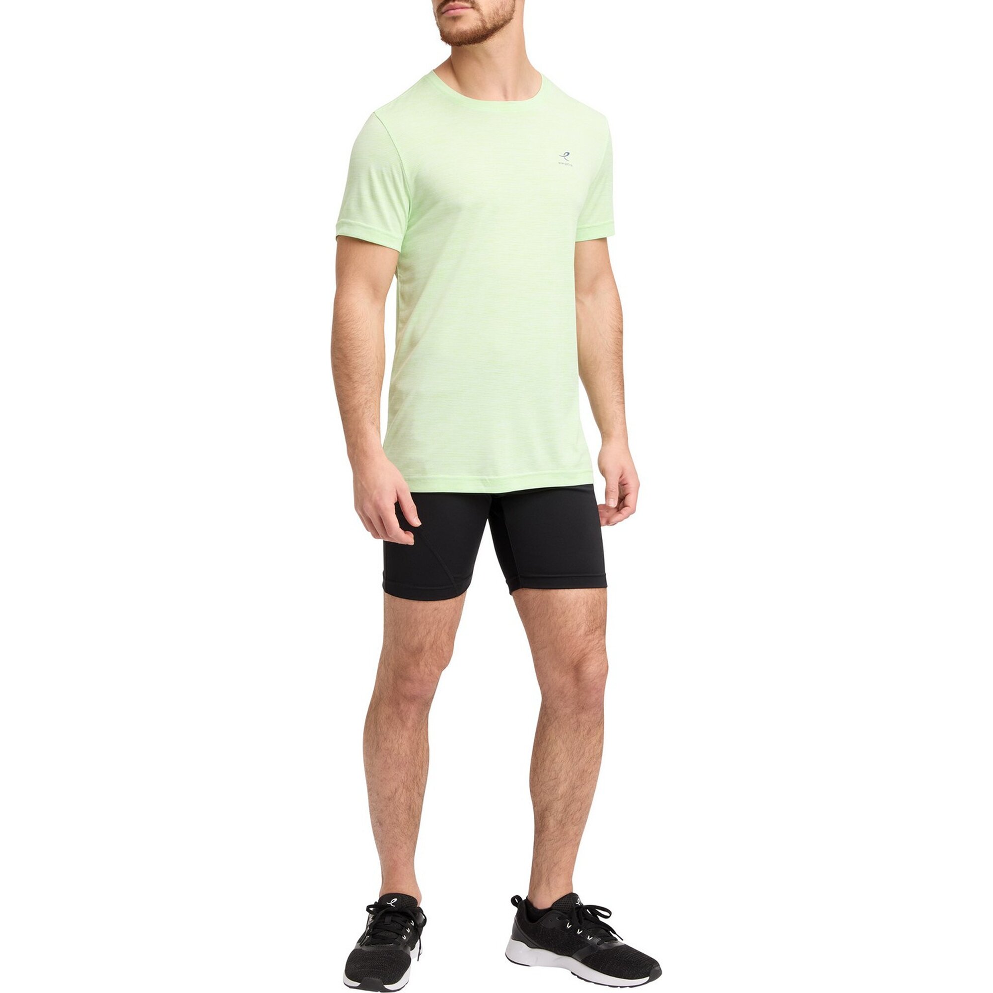 ENERGETICS He.-T-Shirt Telly SS M MELANGE/GREEN LIGHT/ – Bild 3