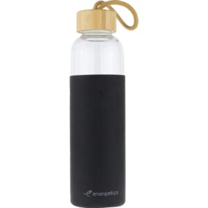 ENERGETICS Trinkflasche Glass Bottle Bamboo II 0.55 BLACK/ANTHRACITE