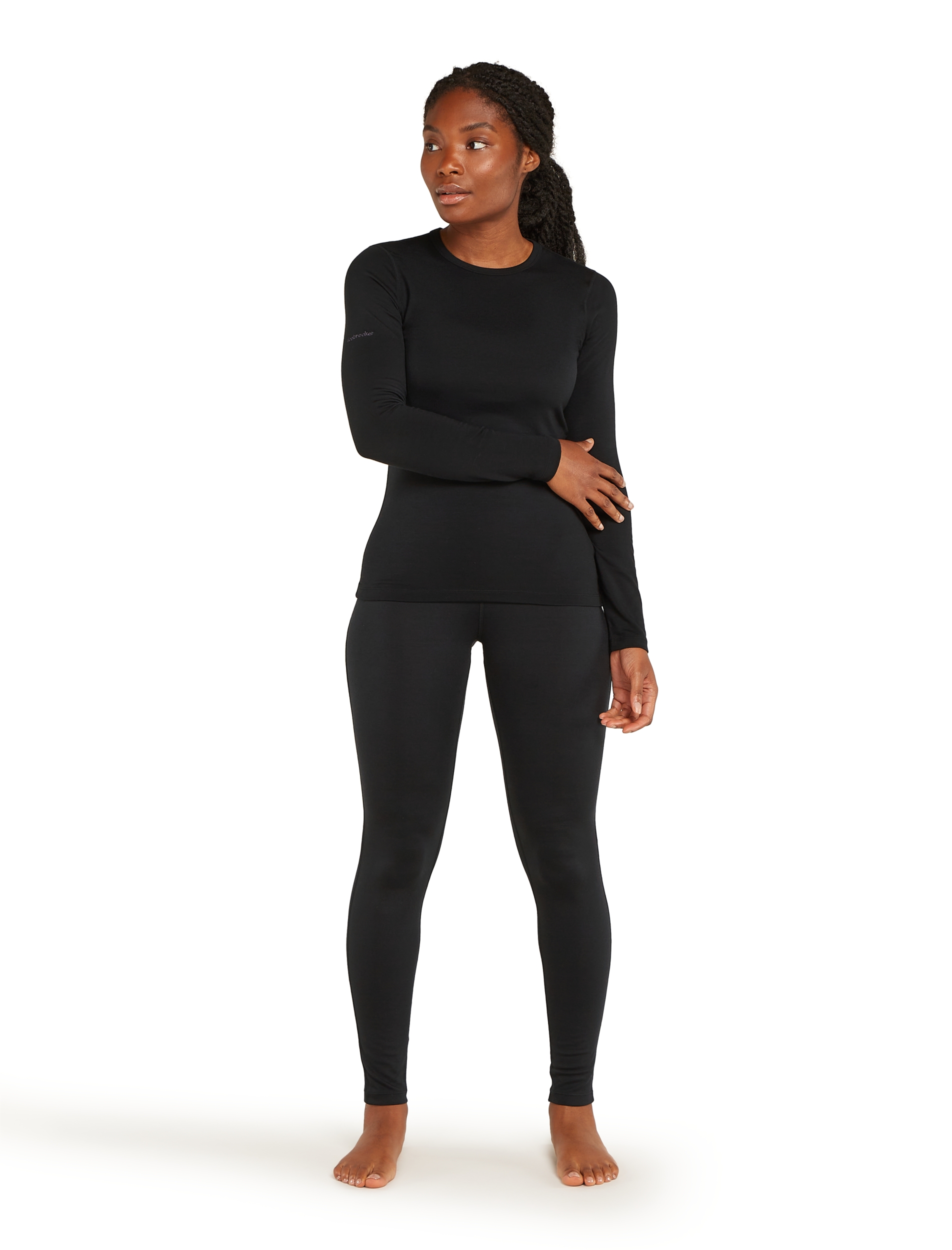 ICEBREAKER W Mer Core Heavyweight LS Crewe BLACK – Bild 3