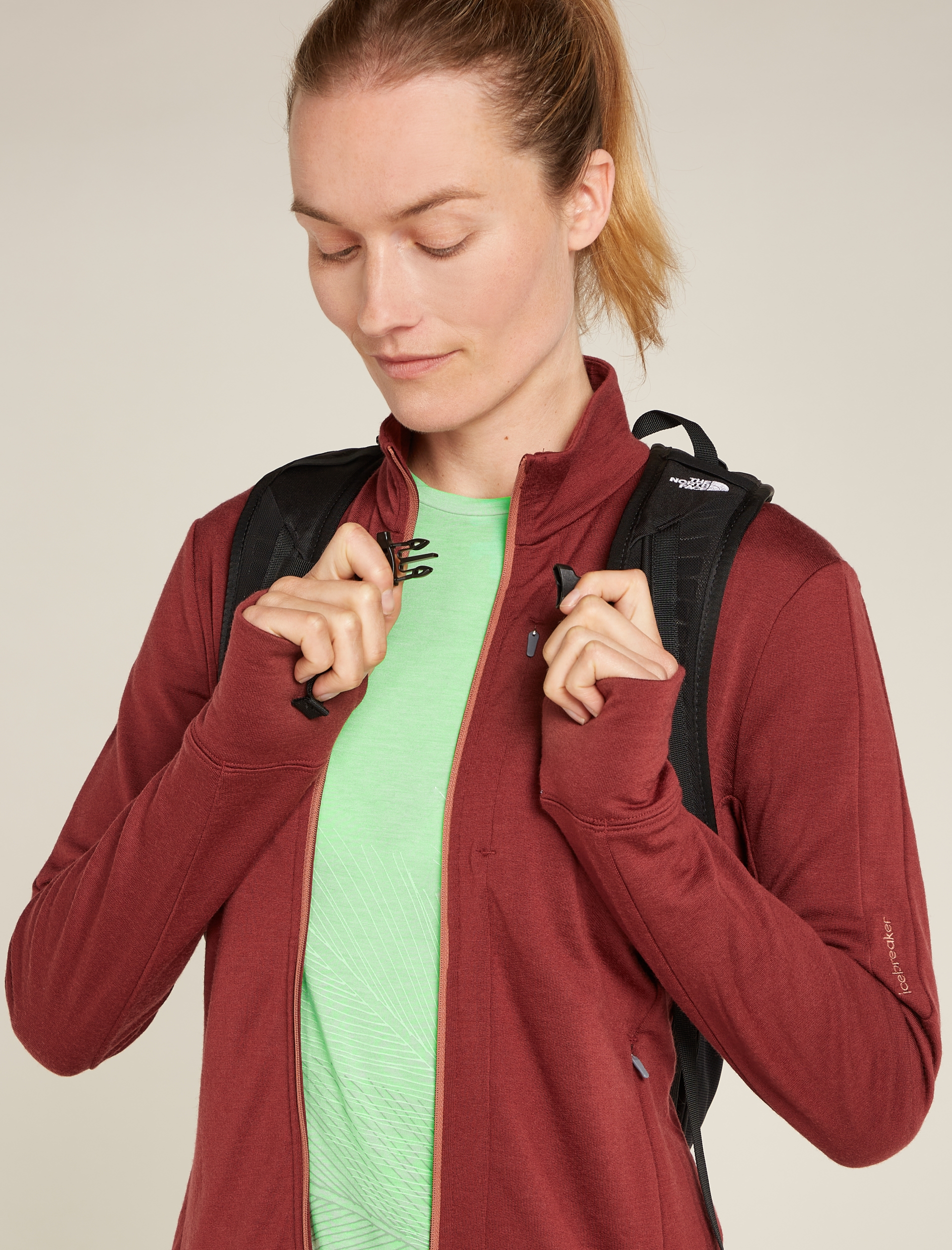 ICEBREAKER W Mer Core SS Tee Plume GLASS – Bild 8