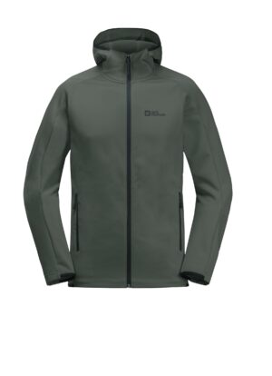 JACK WOLFSKIN ALPGRAT HOODED FZ M HEDGE GREEN