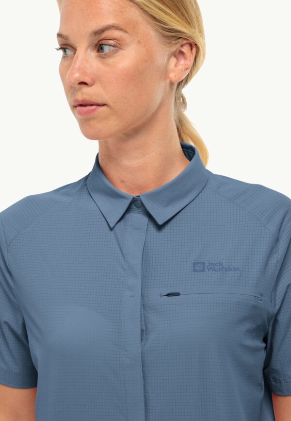 JACK WOLFSKIN VANDRA S/S SHIRT W ELEMENTAL BLUE – Bild 4