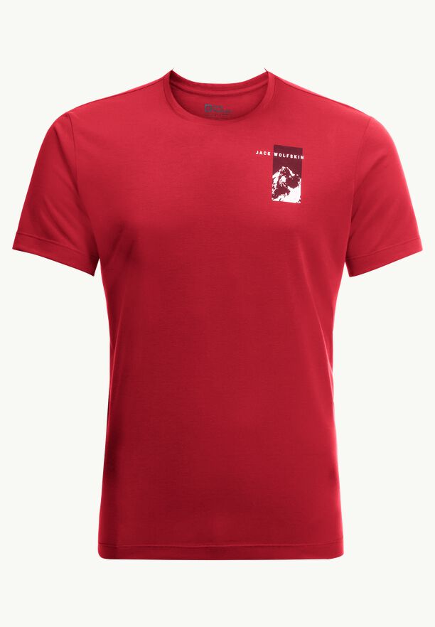 JACK WOLFSKIN VONNAN S/S GRAPHIC T M RED GLOW