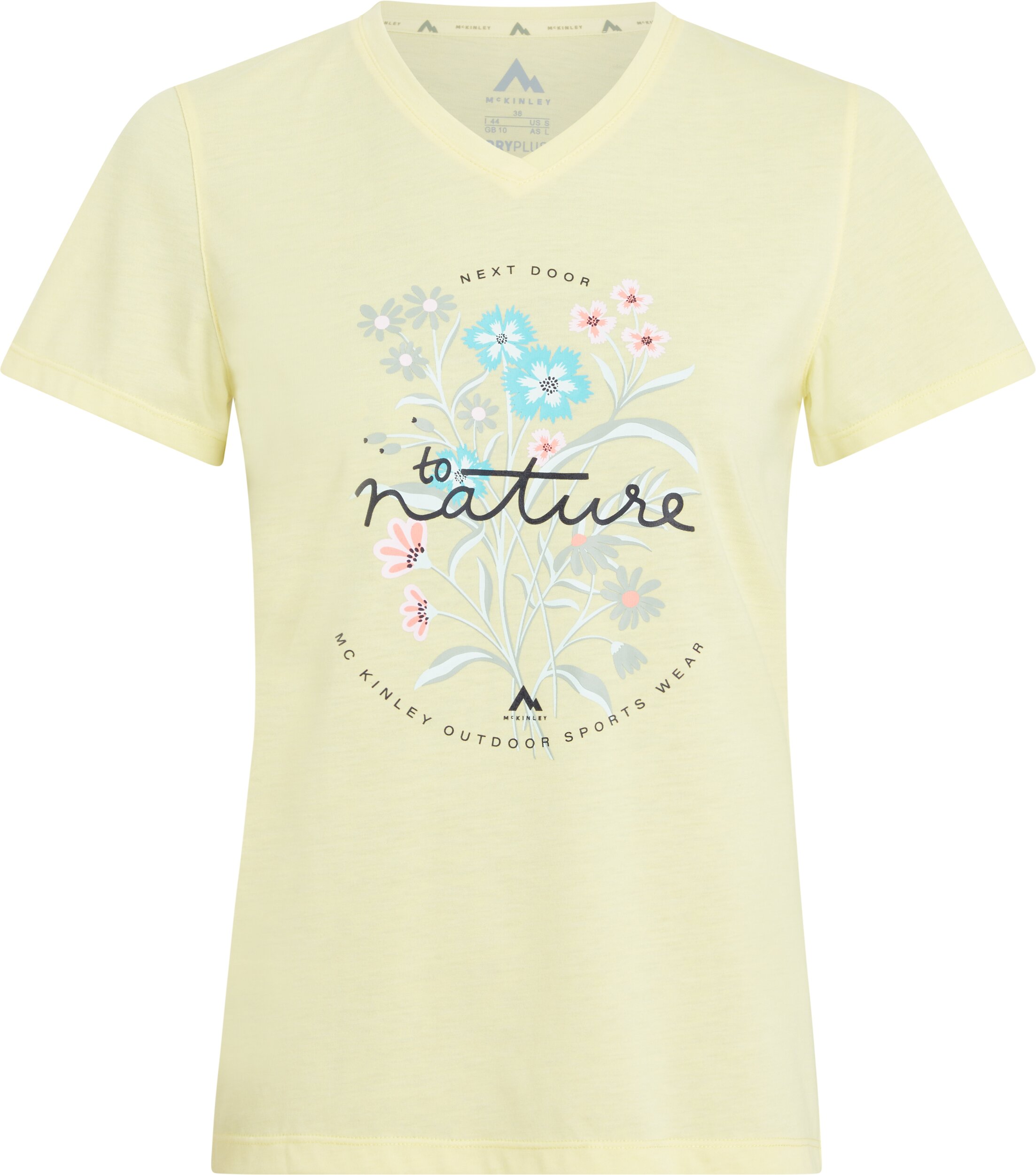 McKINLEY Da.-T-Shirt Nata II W MELANGE/YELLOW LIGHT
