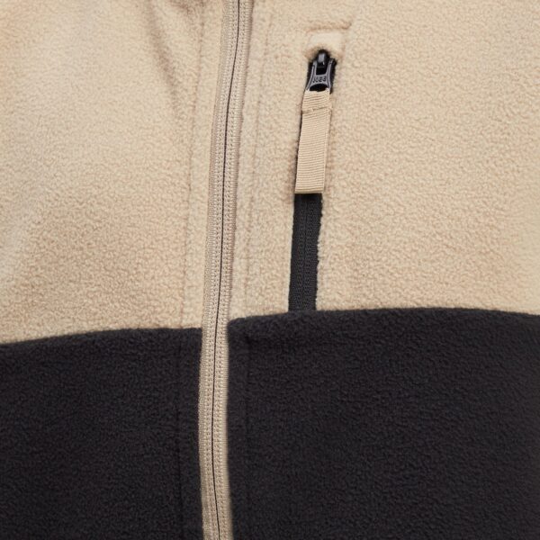 McKINLEY Ju.-Fleece-Jacke Ernest B BLACK NIGHT/BROWN SM – Bild 3