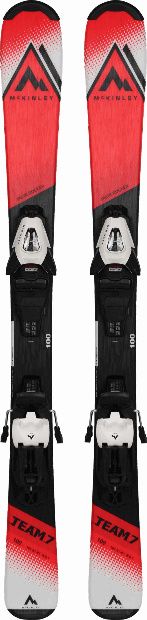 McKINLEY Ki.-Ski-Set Team 7 system RED LIGHT/ BLACK/ WH