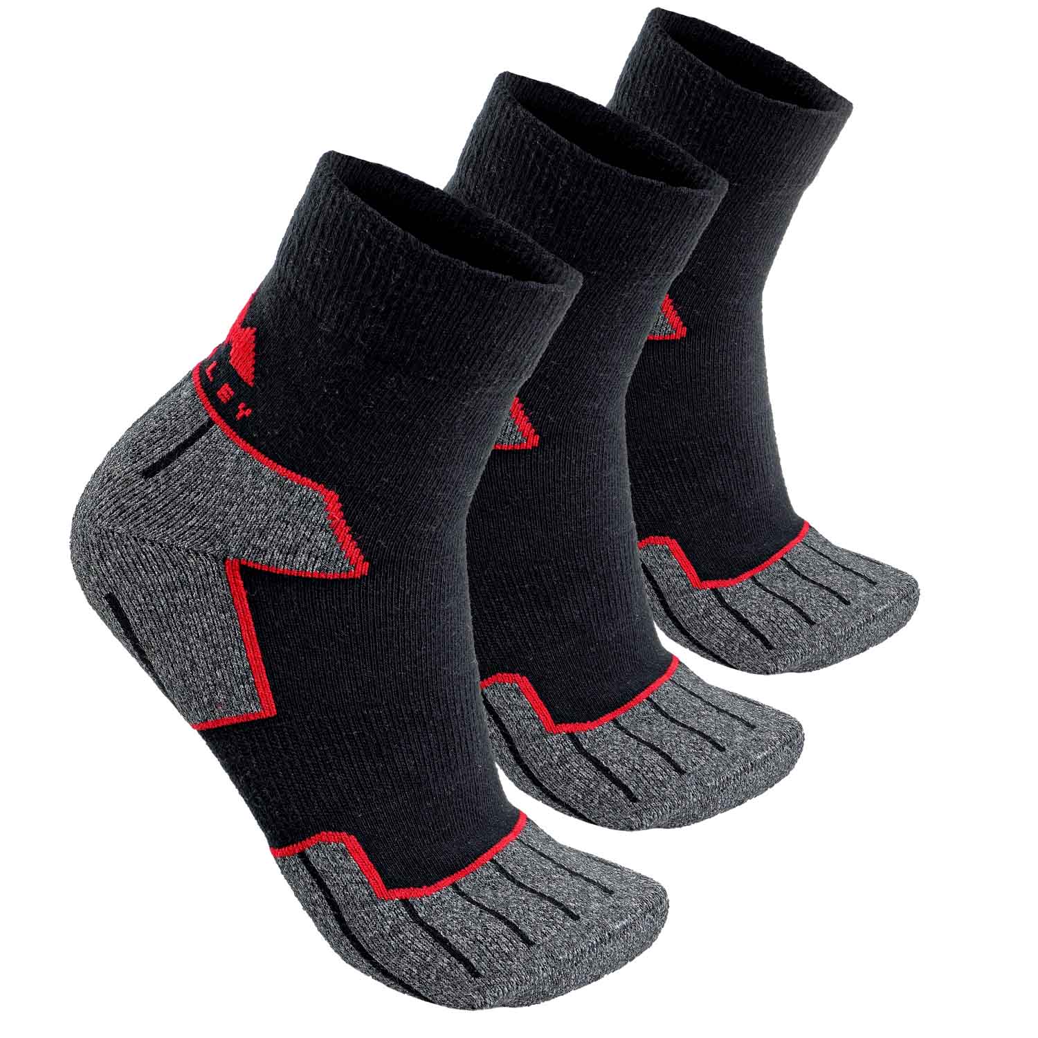 McKINLEY Ux.-Strumpf Roberto U QRT 3-pck BLACK