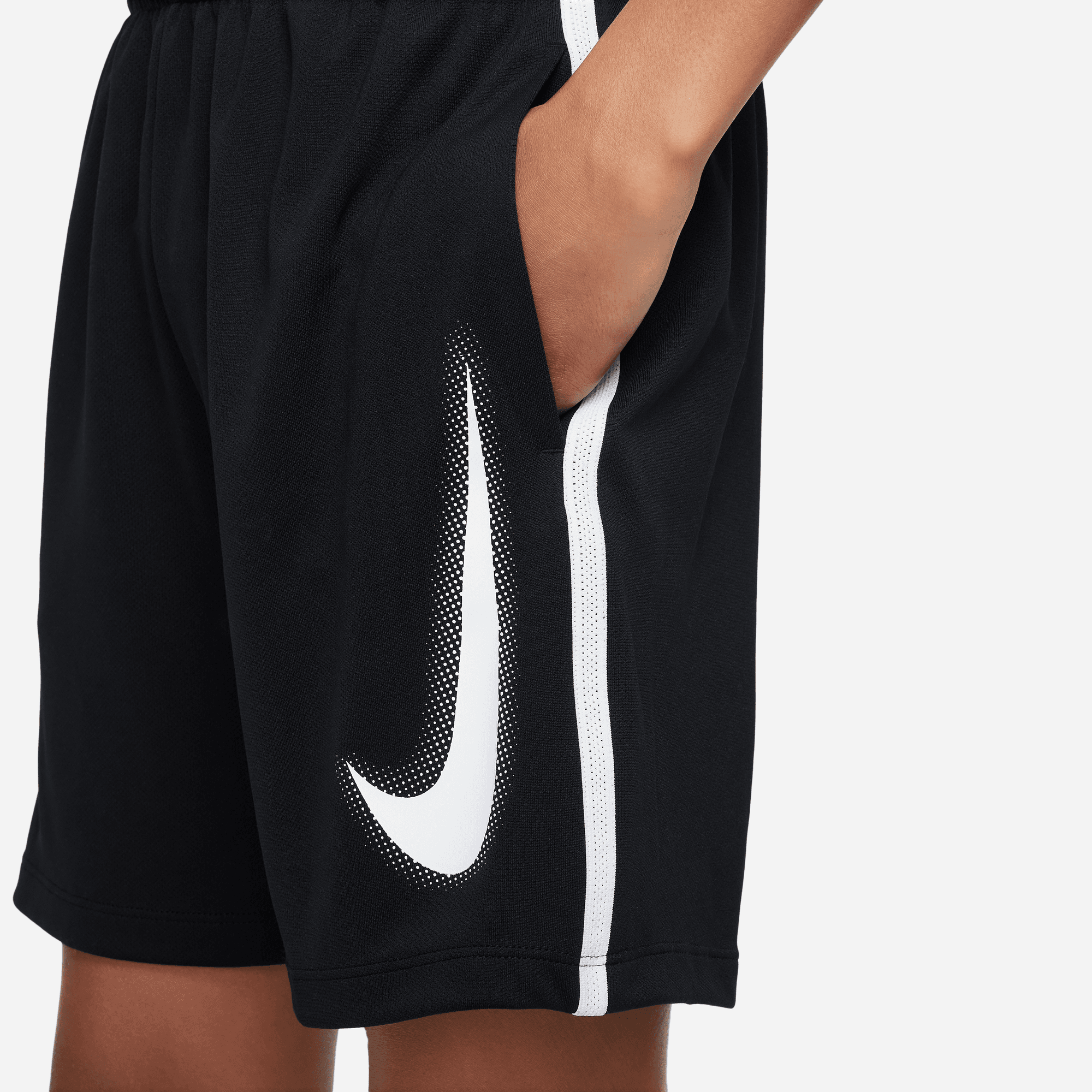 NIKE B NK DF MULTI+ SHORT HBR BLACK/WHITE/WHITE – Bild 3
