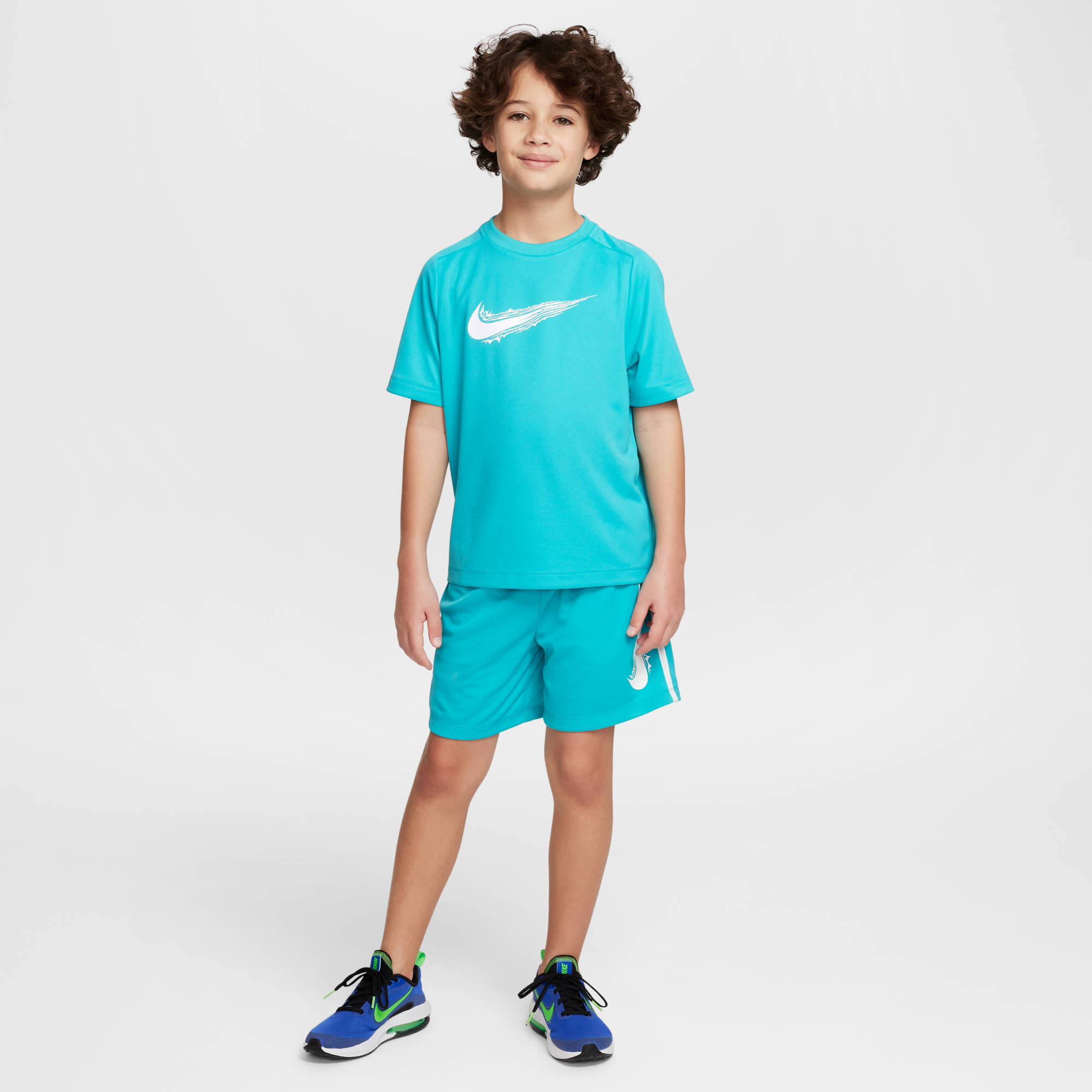 NIKE B NK DF MULTI SS TOP HBR DUSTY CACTUS/WHITE – Bild 5