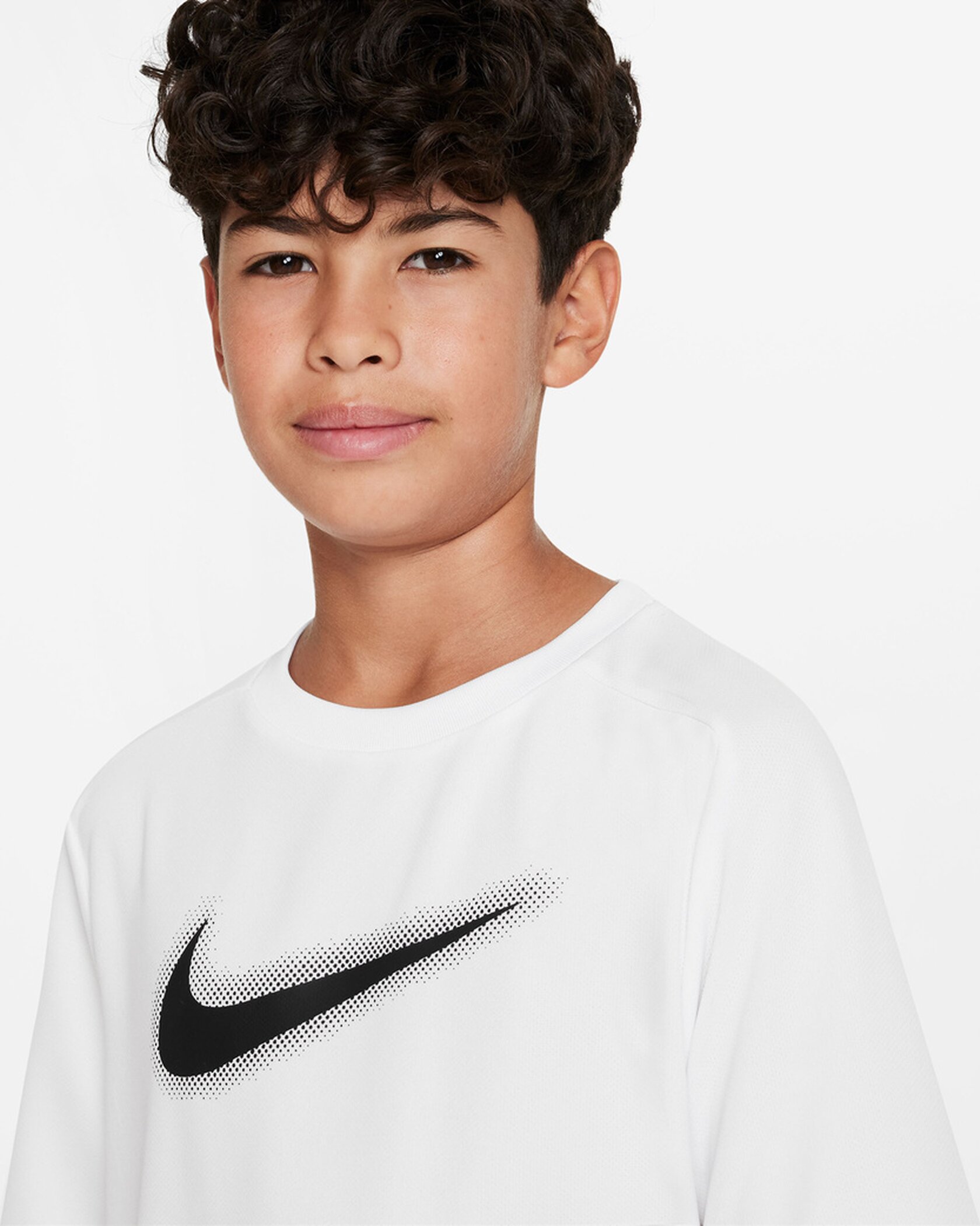 NIKE B NK DF MULTI+ SS TOP HBR WHITE/BLACK – Bild 5