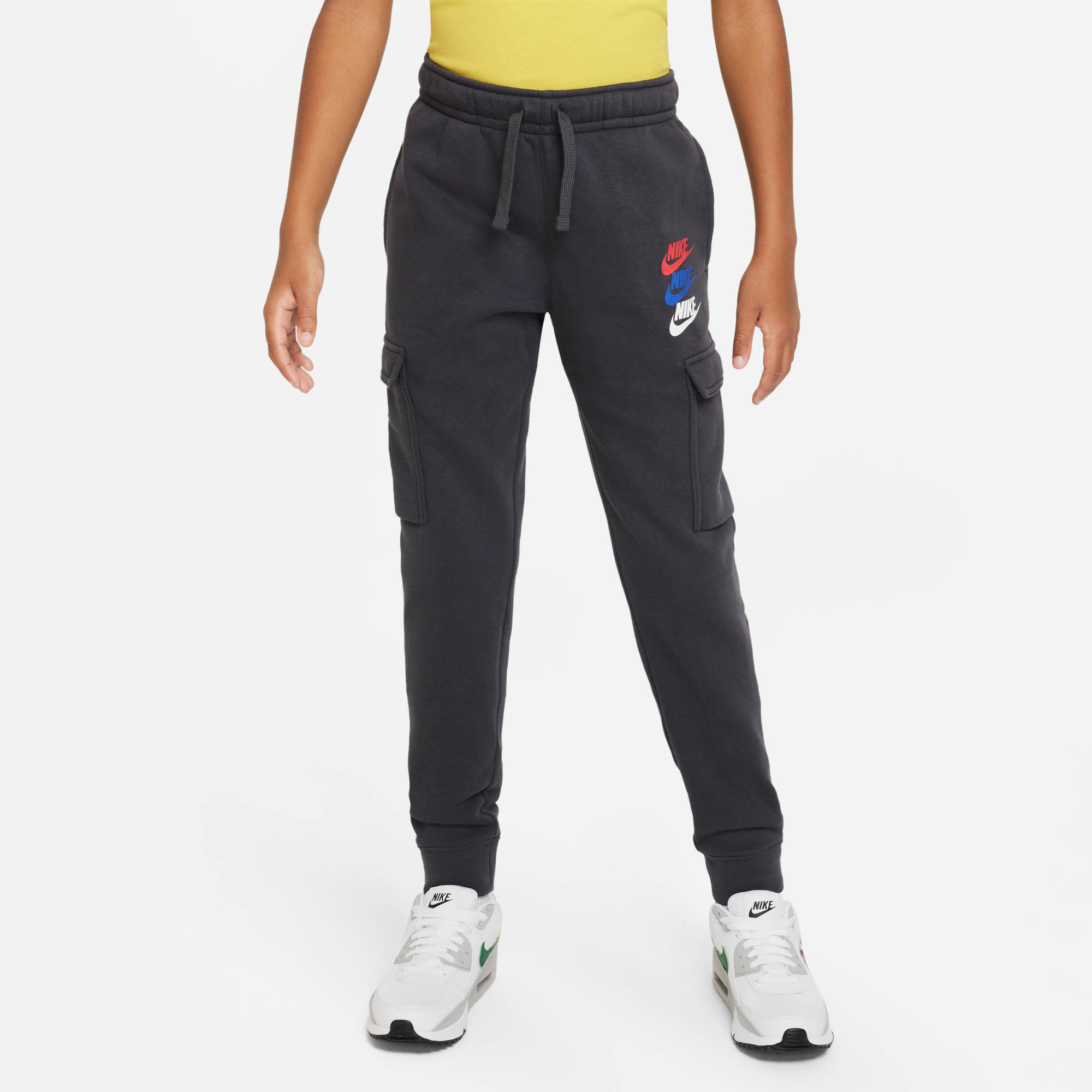 NIKE B NSW SI FLC CARGO PANT BB DK SMOKE GREY