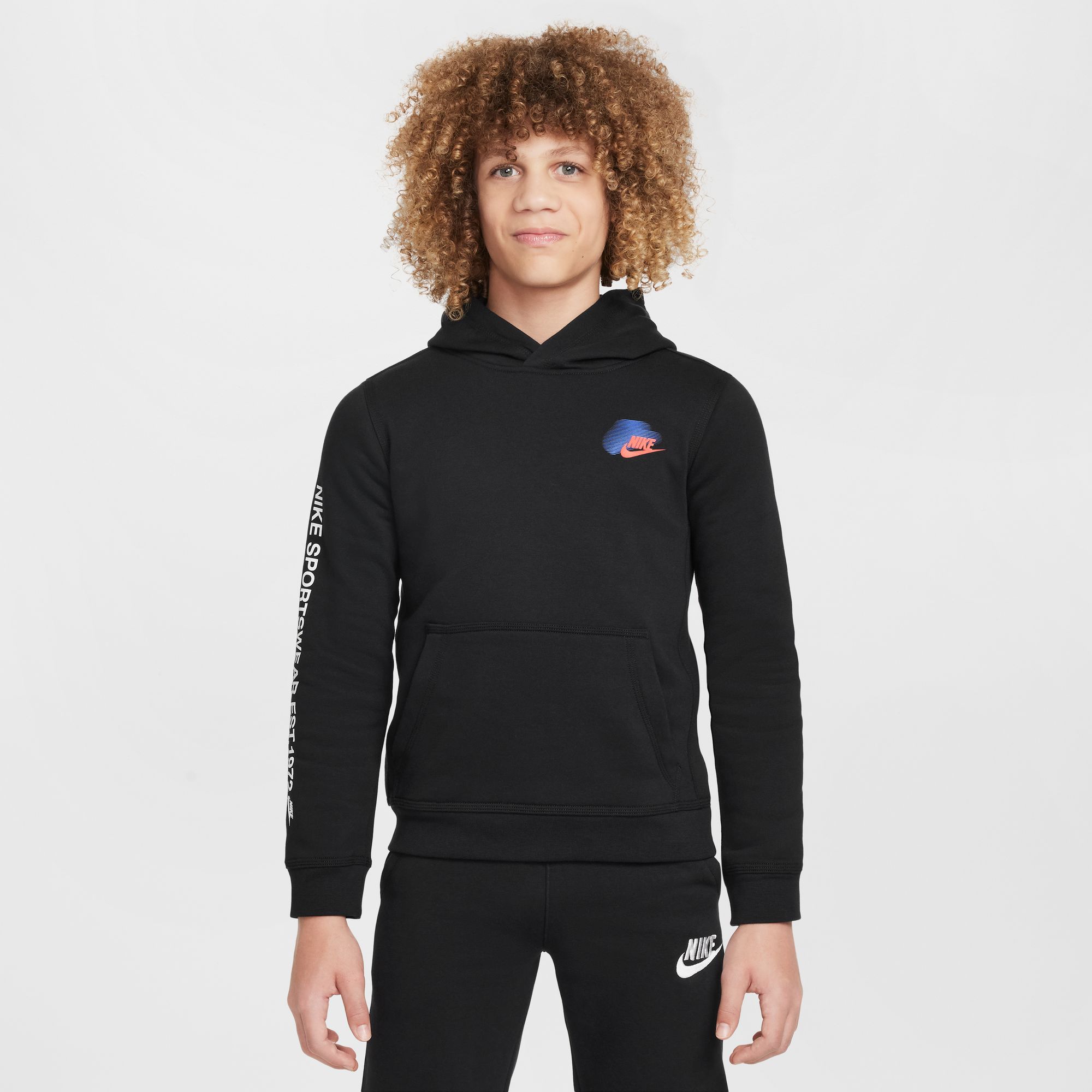 NIKE B NSW SI FLC PO HOODIE BB2 BLACK
