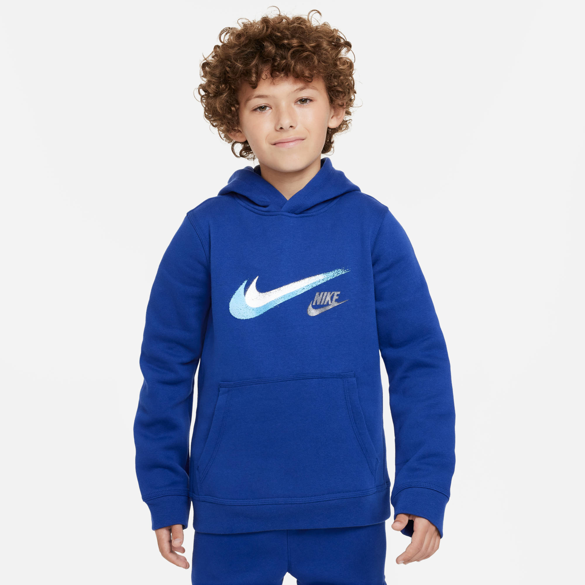 NIKE B NSW SI FLC PO HOODY BB DEEP ROYAL BLUE