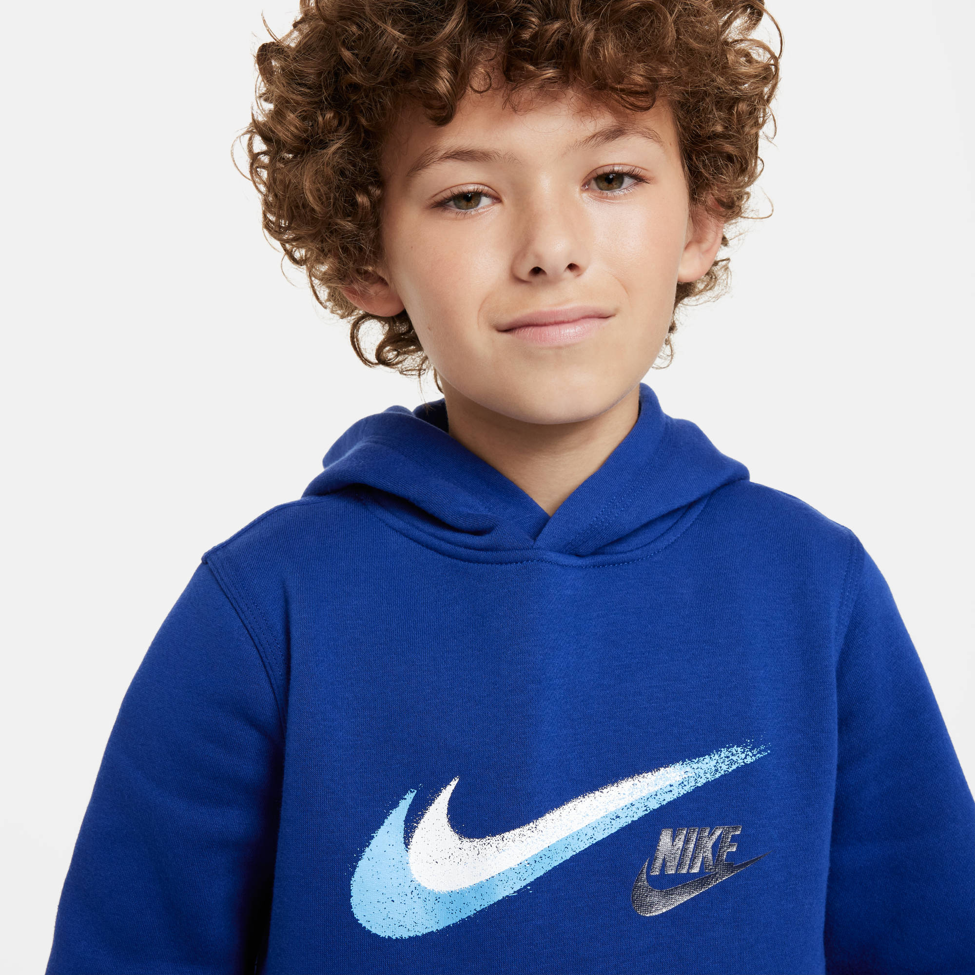 NIKE B NSW SI FLC PO HOODY BB DEEP ROYAL BLUE – Bild 3