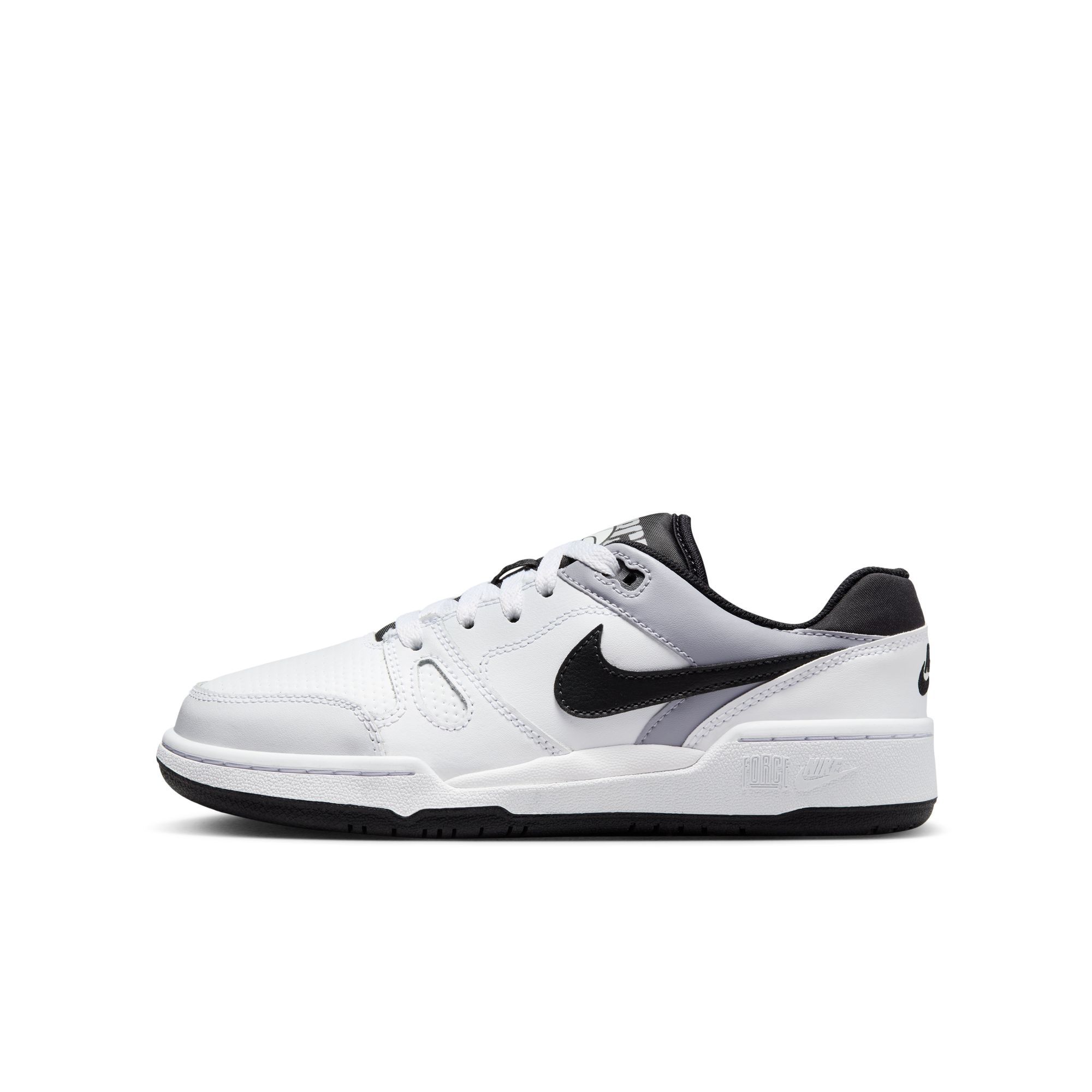 NIKE NIKE FULL FORCE LO (GS) WHITE/BLACK-PEWTER