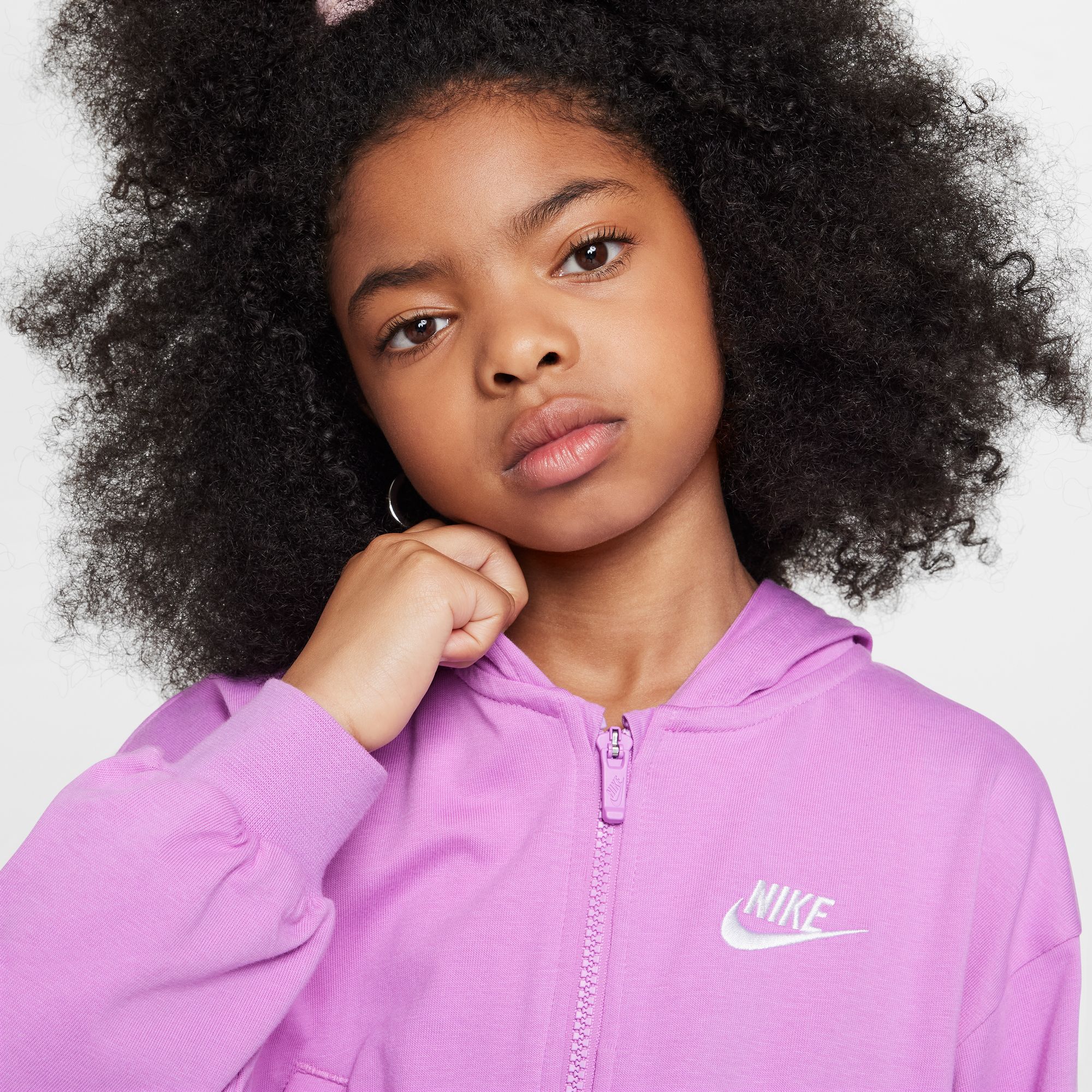 NIKE G NSW FZ HDY JSY LBR RUSH FUCHSIA/WHITE – Bild 7