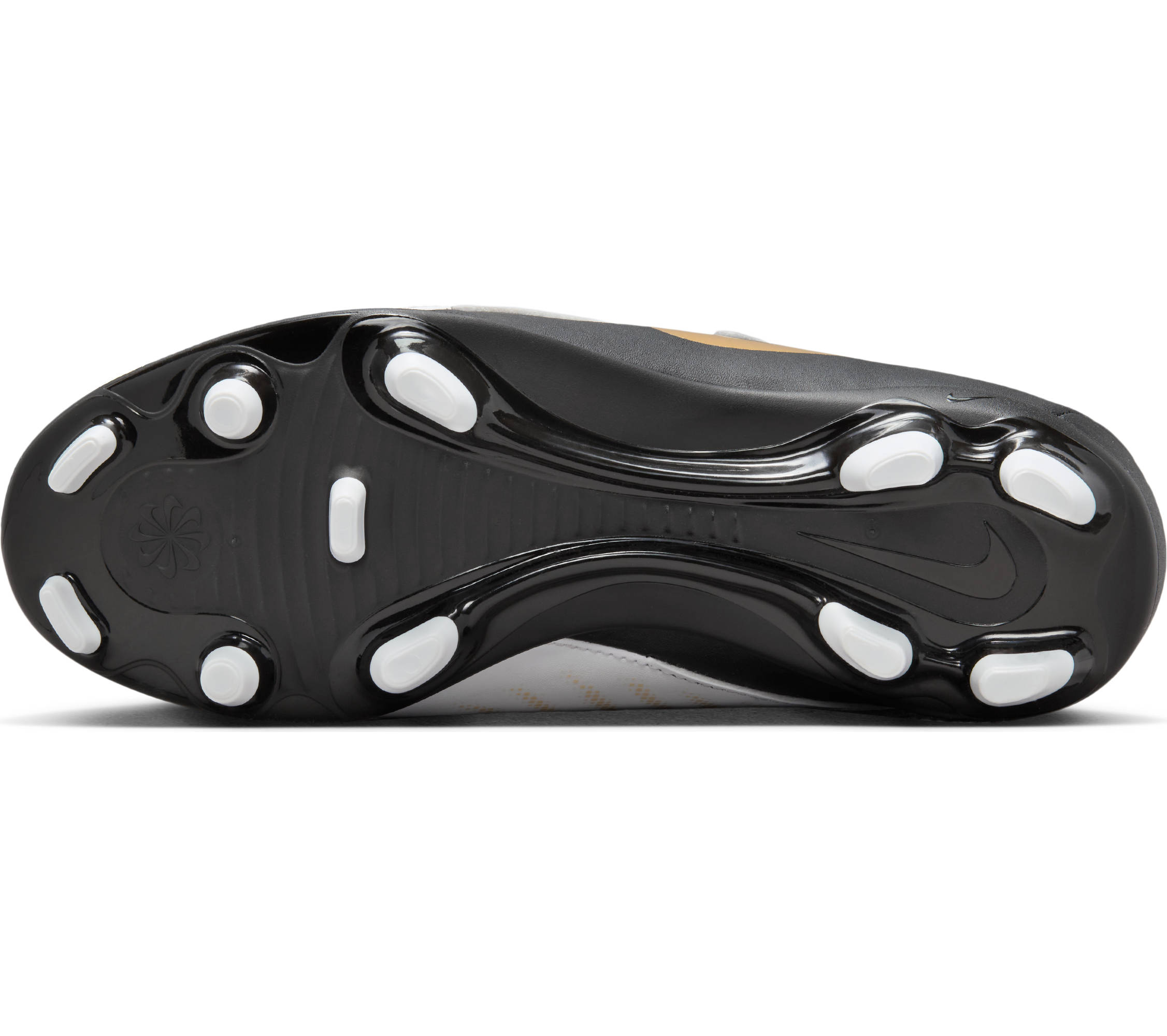 NIKE JR PHANTOM GX II CLUB FG/MG WHITE/BLACK-MTLC GOLD COIN – Bild 4