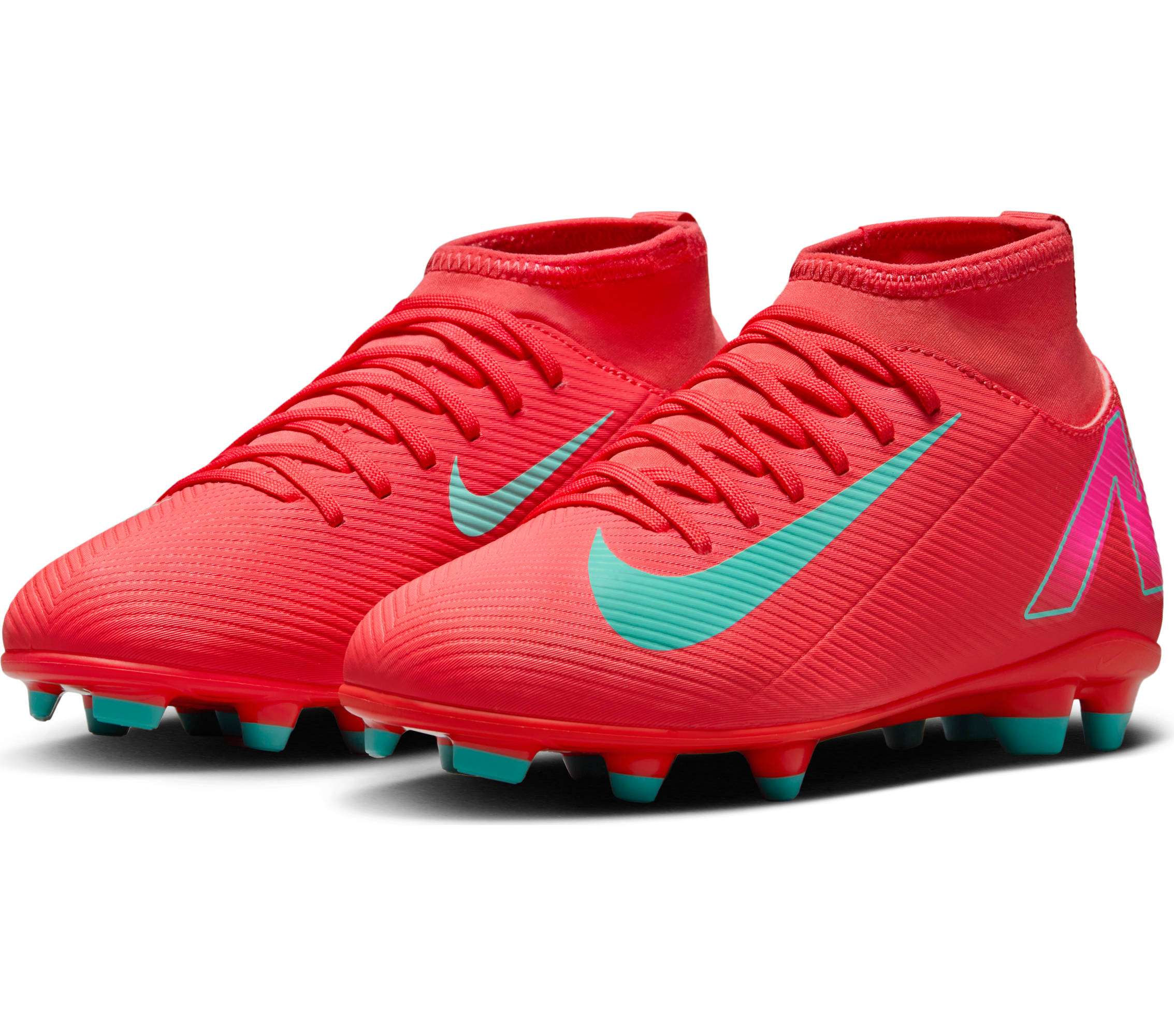 NIKE JR SUPERFLY 10 CLUB FG/MG EMBER GLOW/AURORA GREEN – Bild 2