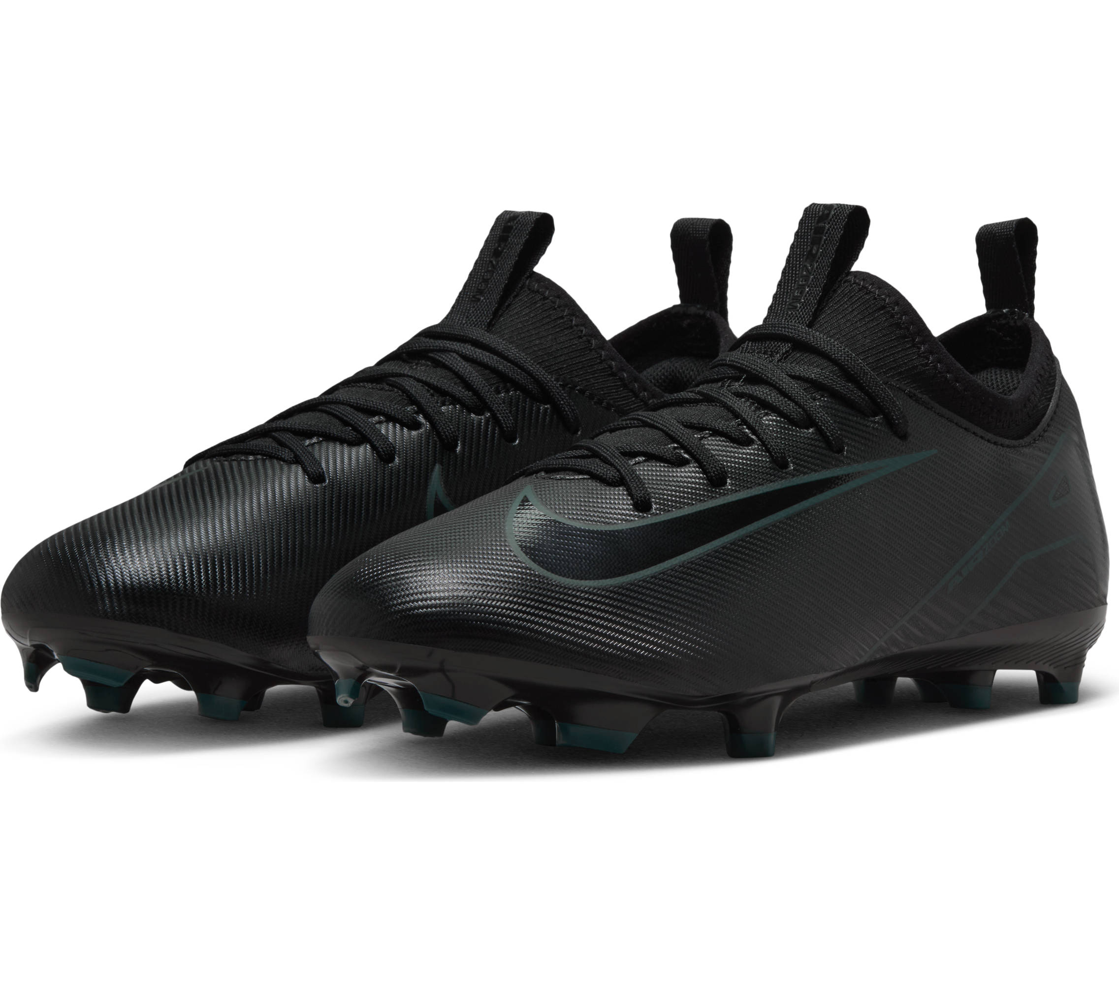 NIKE JR ZOOM VAPOR 16 ACADEMY FG/MG BLACK/BLACK-DEEP JUNGLE – Bild 2