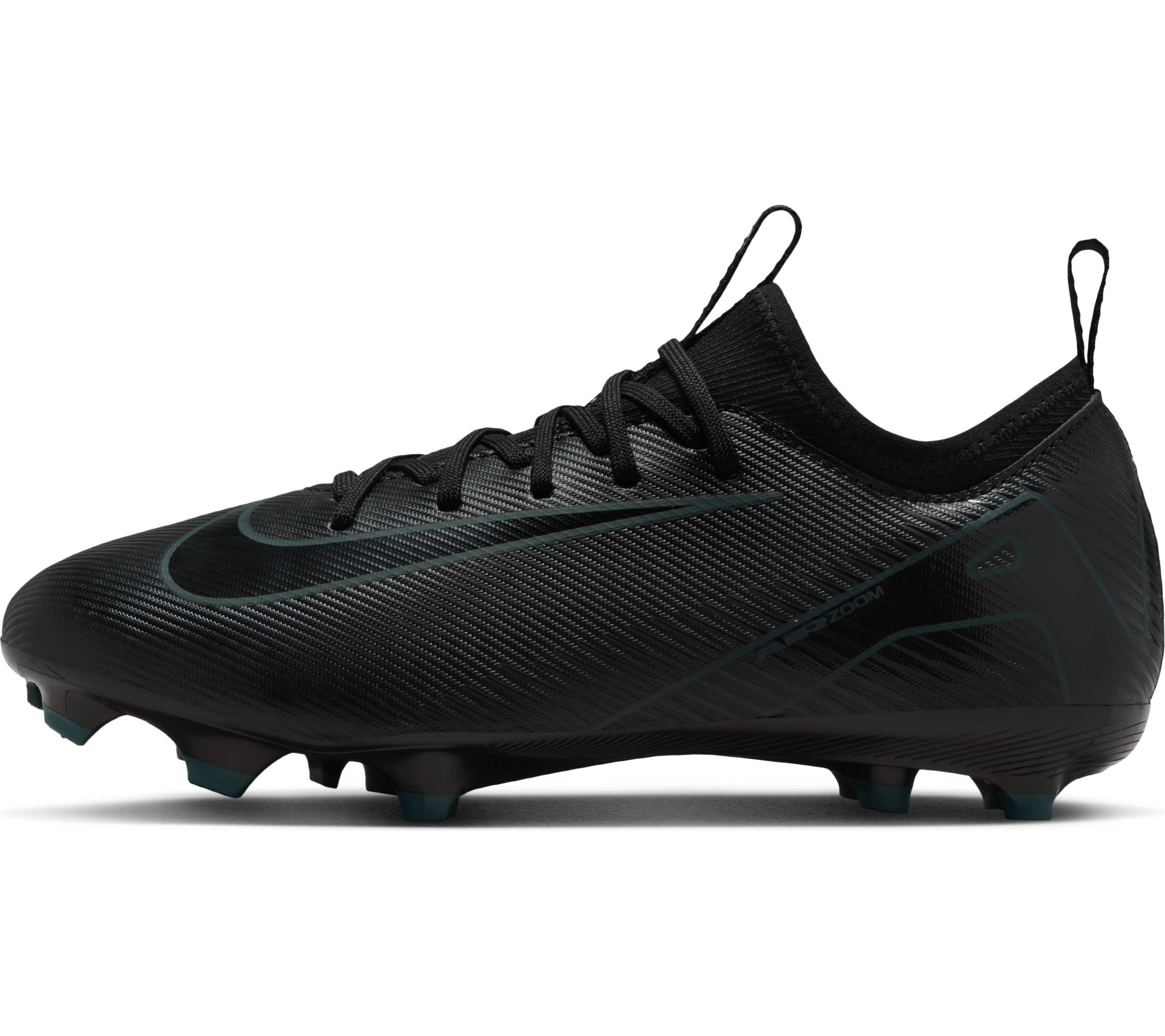 NIKE JR ZOOM VAPOR 16 ACADEMY FG/MG BLACK/BLACK-DEEP JUNGLE – Bild 3