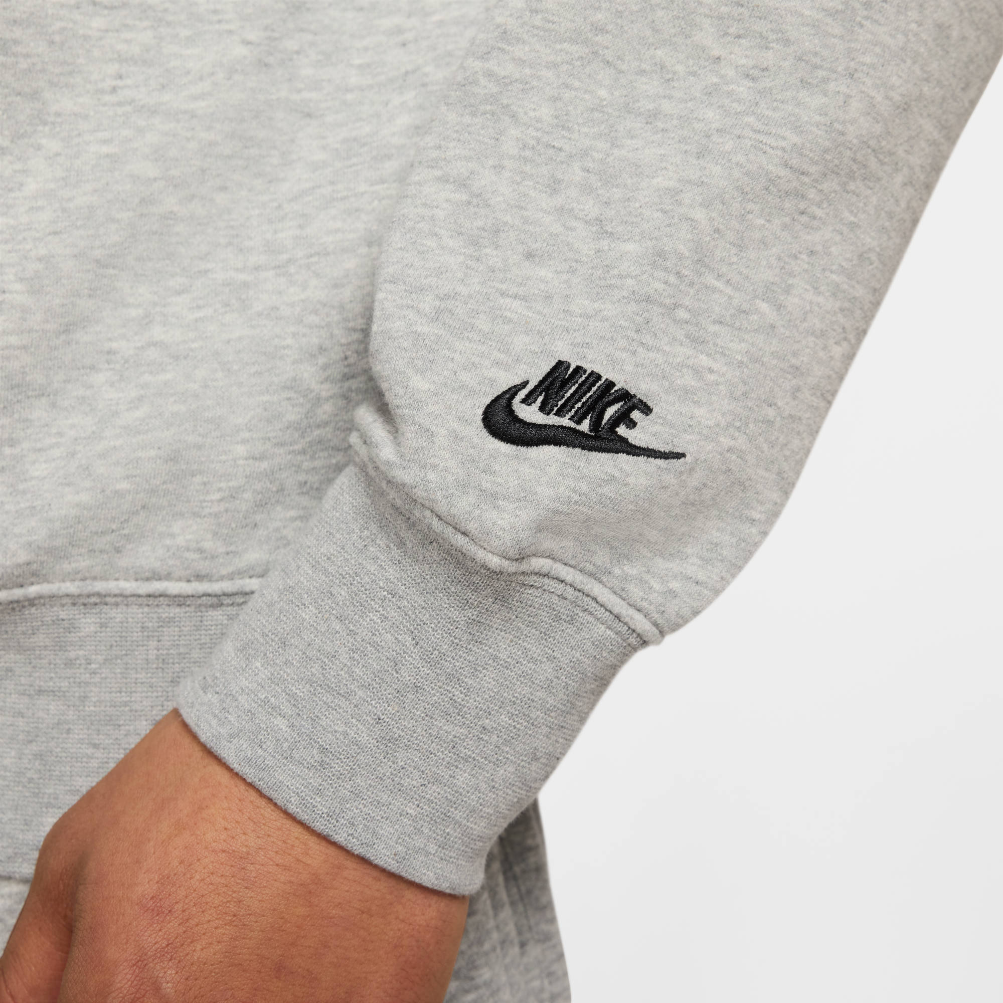 NIKE M NK CLUB BB CREW NSW GFX DK GREY HEATHER/BLACK – Bild 4
