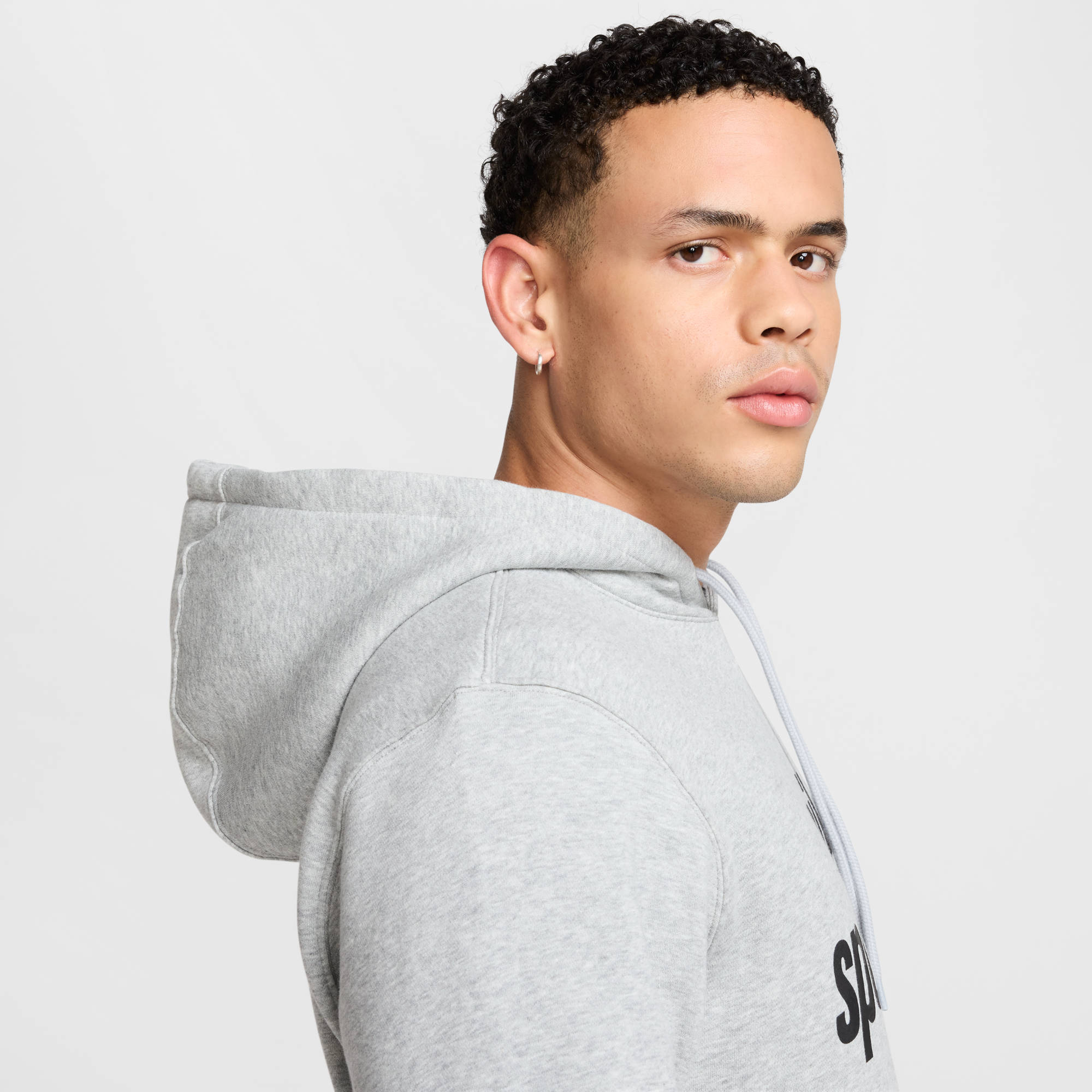 NIKE M NK CLUB BB PO HDY NSW GFX DK GREY HEATHER/LT SMOKE GREY/ – Bild 5