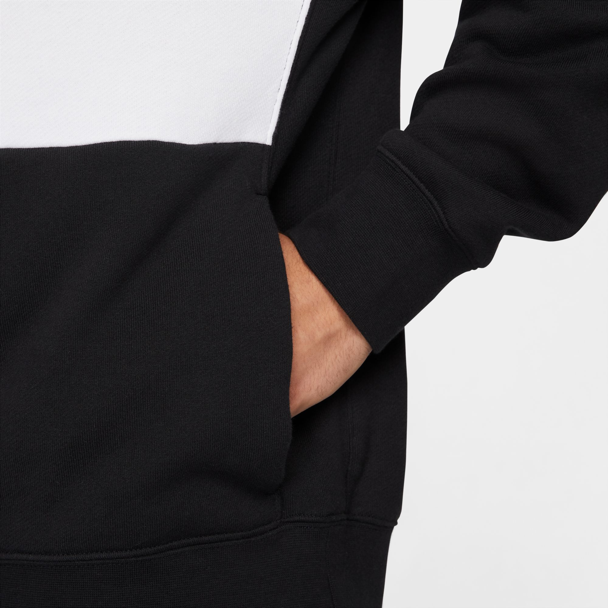 NIKE M NK CLUB+ FT CB HOODIE BLACK/WHITE/WHITE – Bild 4