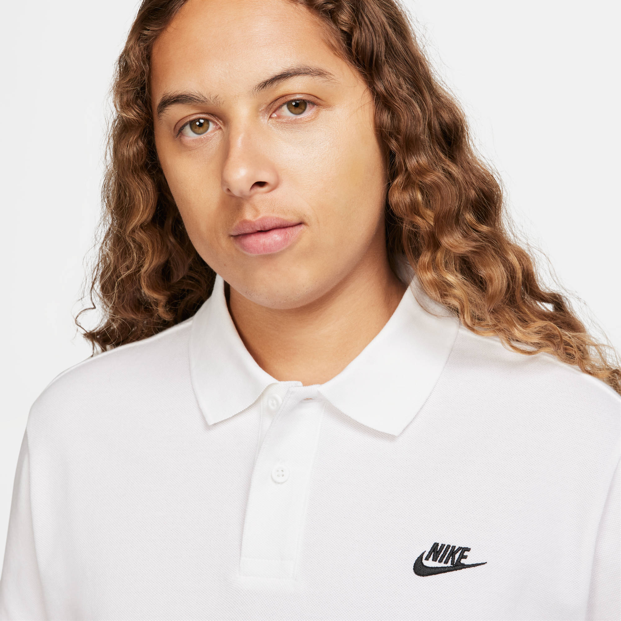 NIKE M NK CLUB SS POLO PIQUE WHITE/BLACK – Bild 3