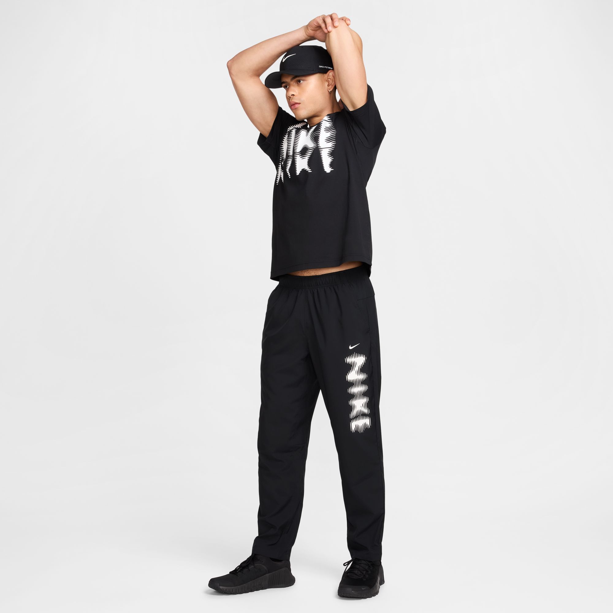 NIKE M NK DF FORM PANT ALT SWOOSH BLACK/WHITE – Bild 4