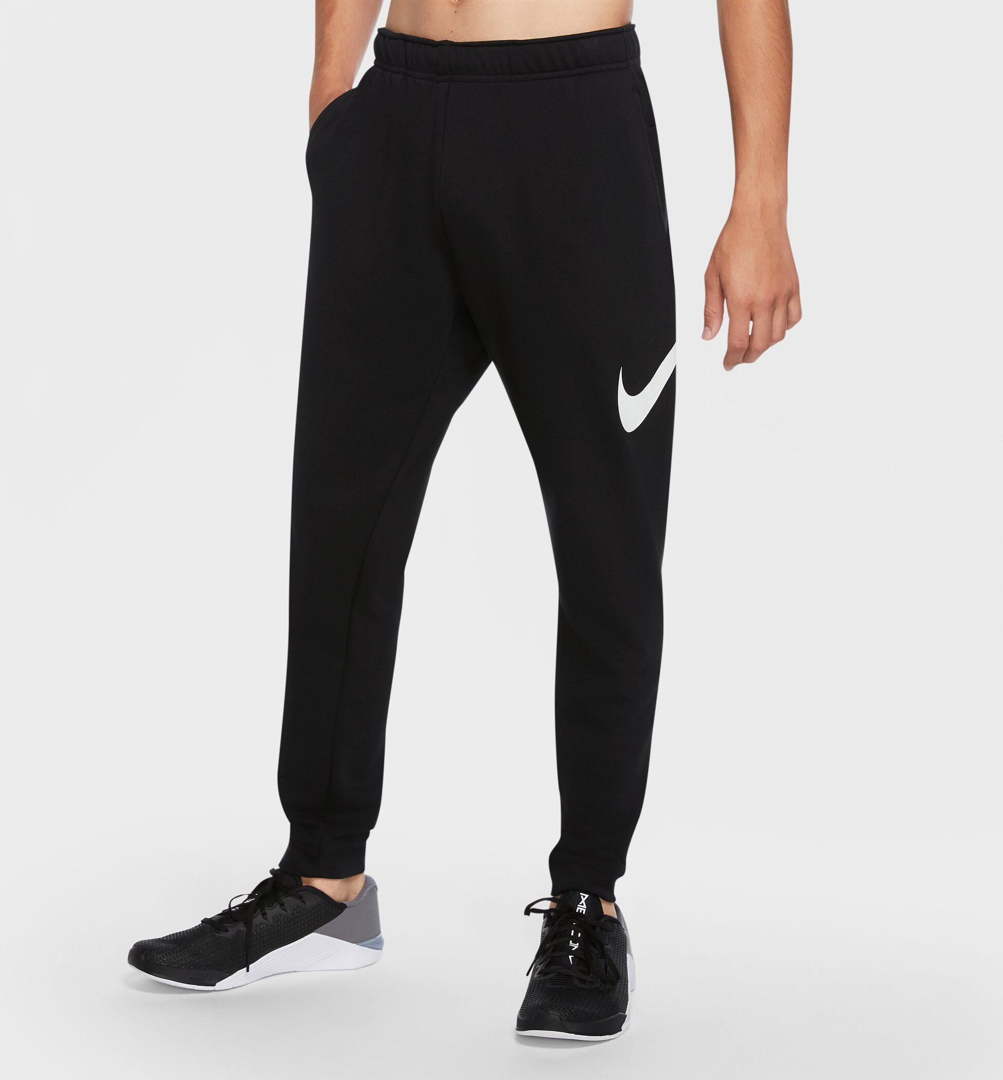 NIKE M NK DF PNT TAPER FA SWSH BLACK/WHITE – Bild 4
